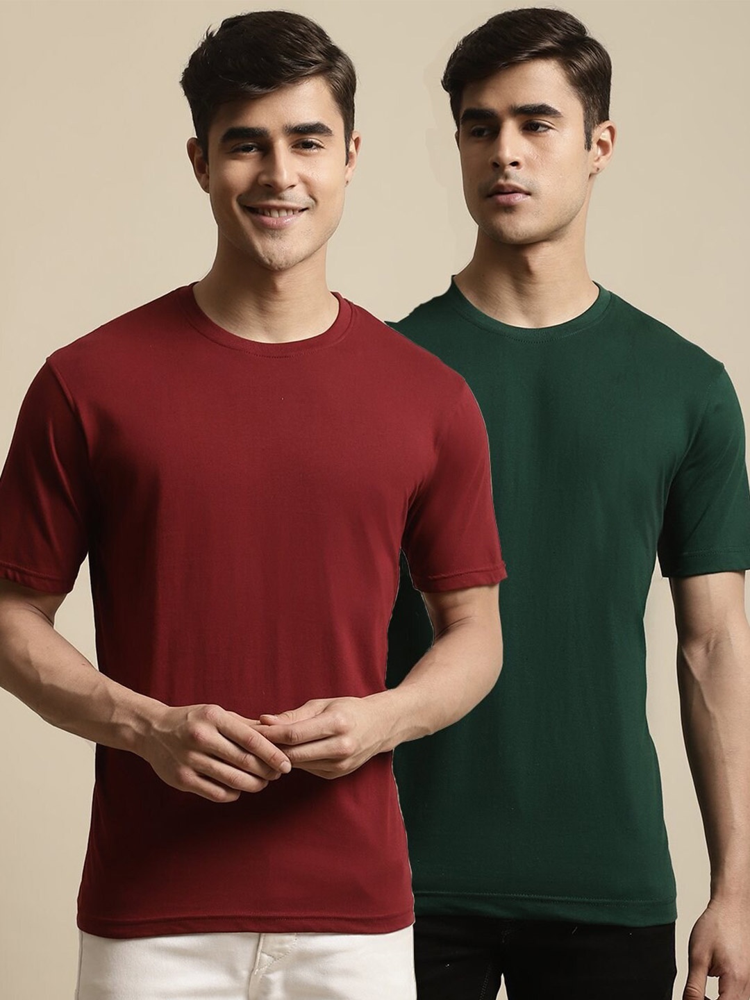 borse lele Men Multicoloured 2 T-shirt, Maroon