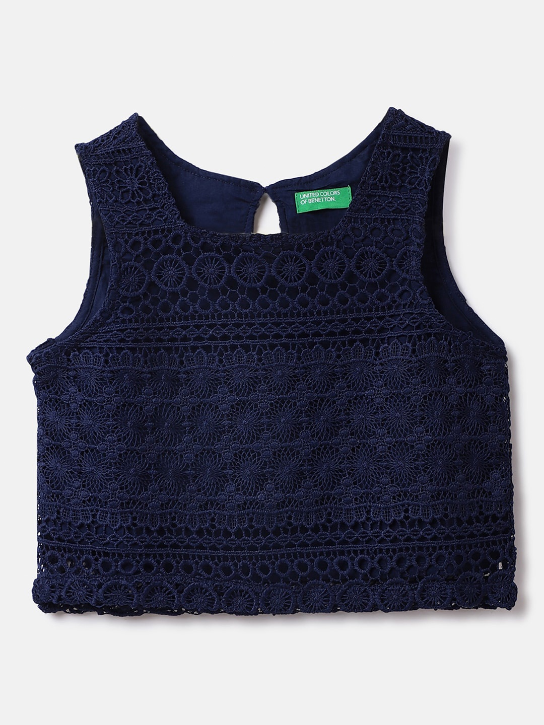 United Colors of Benetton Infant Girls Lace Inserts Sleeveless Cotton Top, Navy blue
United Colors of Benetton Infant Girls Lace Inserts Sleeveless Cotton Top, Navy blue