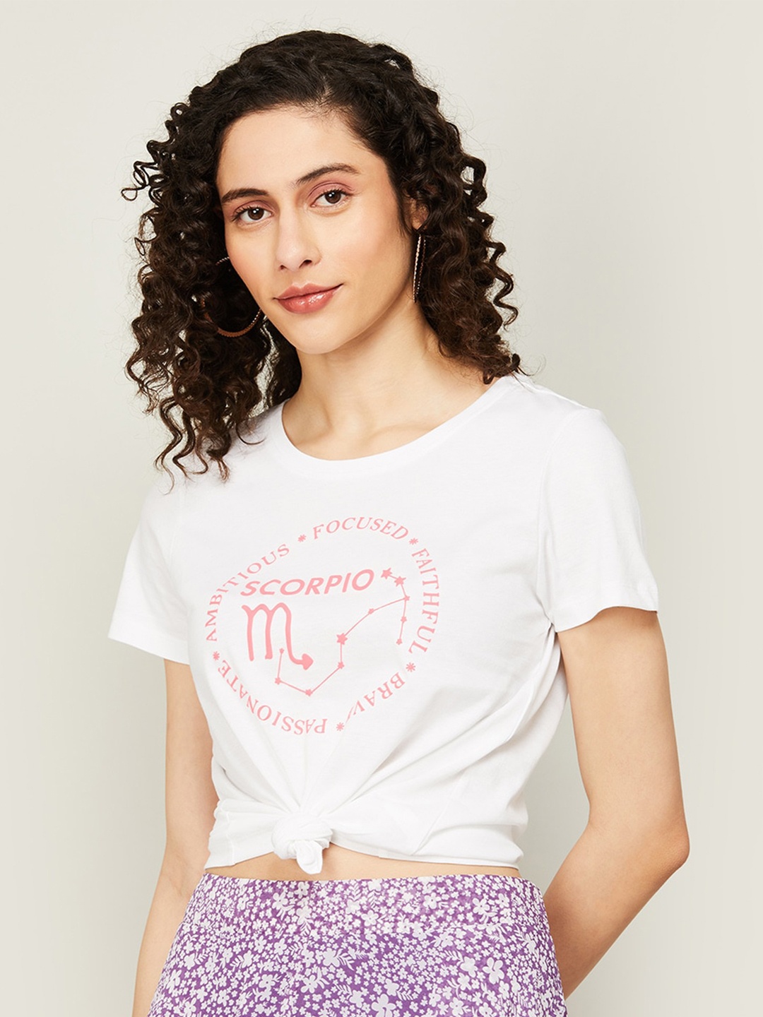 Fame Forever by Lifestyle Typography Printed Pure Cotton T-shirt, White