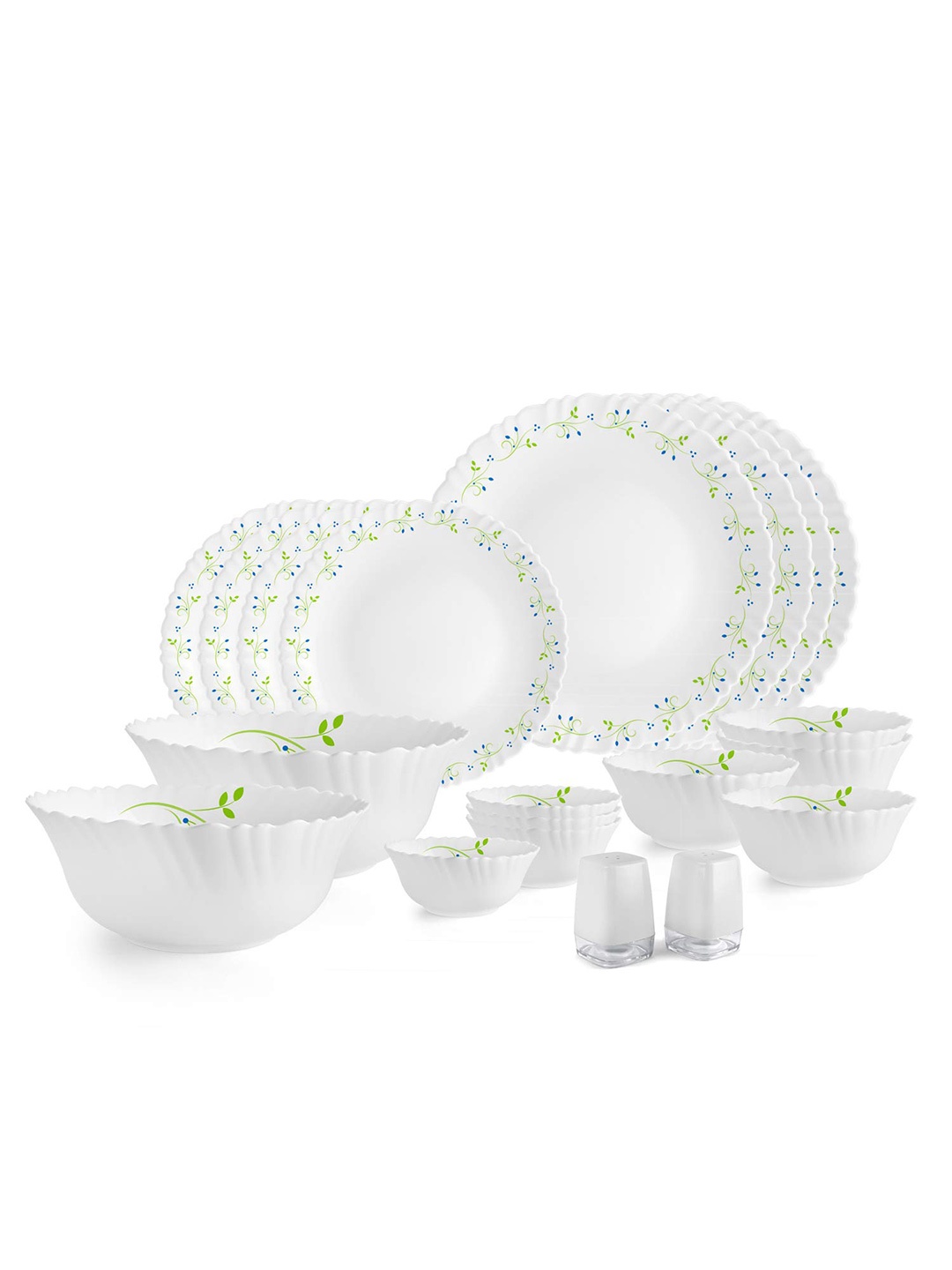 Cello Tropical Lagoon Dazzle Series 20 Pcs White & Green Printed Opalware Dinner Set
Cello Tropical Lagoon Dazzle Series 20 Pcs White & Green Printed Opalware Dinner Set