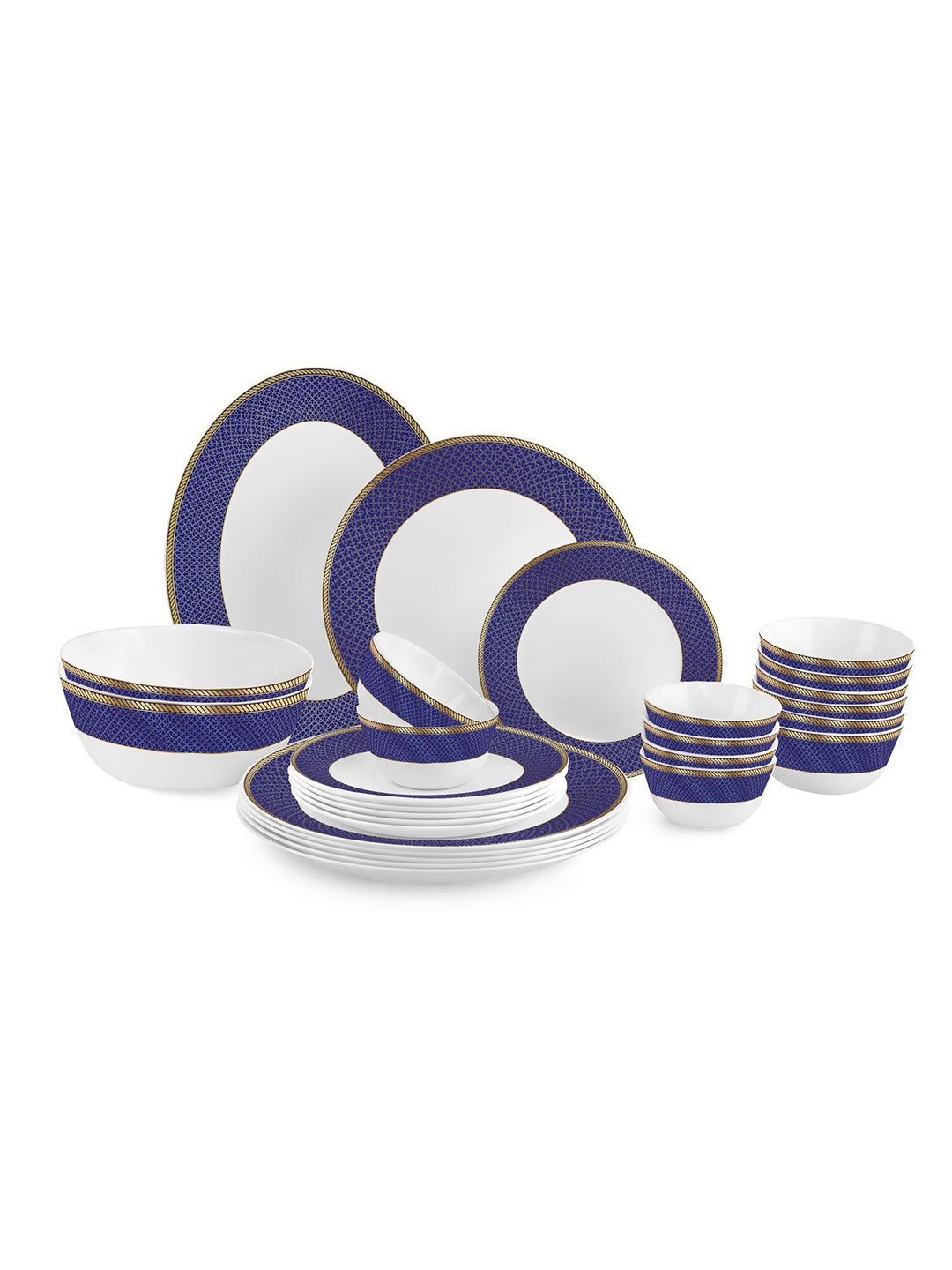 Cello Sapphire Solitaire Series 27 Pcs White & Blue Printed Opalware Glossy Dinner Set
Cello Sapphire Solitaire Series 27 Pcs White & Blue Printed Opalware Glossy Dinner Set