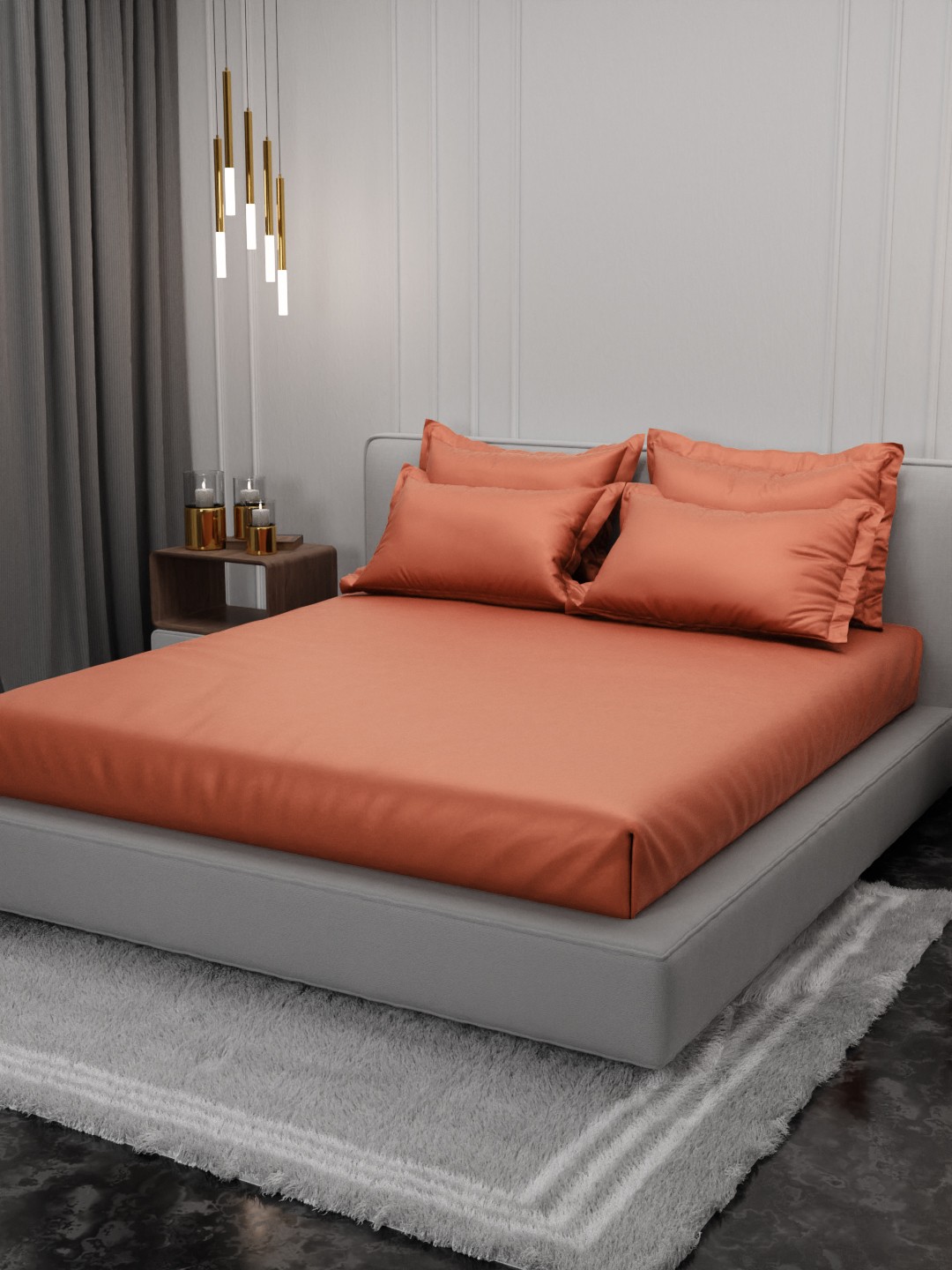Stoa Paris Date Night Camel Brown 230 TC Flat Satin King Bedsheet With 4 Pillow Covers
Stoa Paris Date Night Camel Brown 230 TC Flat Satin King Bedsheet With 4 Pillow Covers