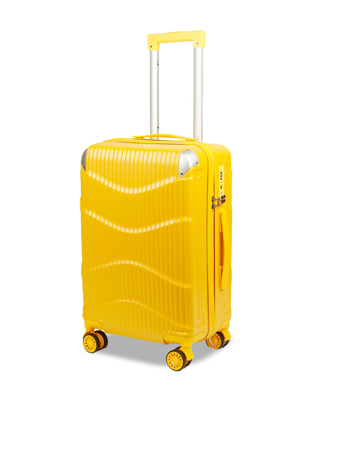 THE CLOWNFISH Ballard Textured Hard-Sided Cabin Trolley Suitcase, Yellow
THE CLOWNFISH Ballard Textured Hard-Sided Cabin Trolley Suitcase, Yellow