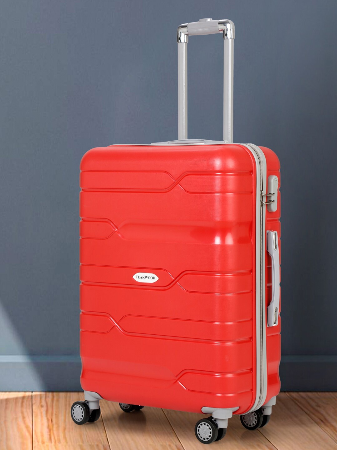 Teakwood Leathers Textured 360 Degree Rotation Hard Medium-Sized Red Trolley Bag -65 CM
Teakwood Leathers Textured 360 Degree Rotation Hard Medium-Sized Red Trolley Bag -65 CM