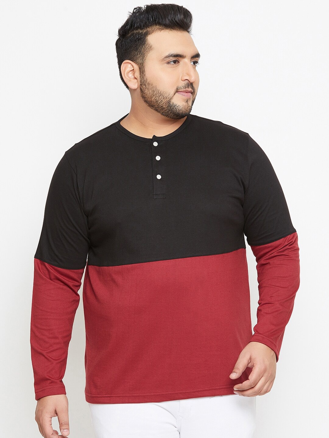 bigbanana Men Plus Size Colourblocked Henley Neck Bio Finished Pure Cotton T-shirt, Black
bigbanana Men Plus Size Colourblocked Henley Neck Bio Finished Pure Cotton T-shirt, Black