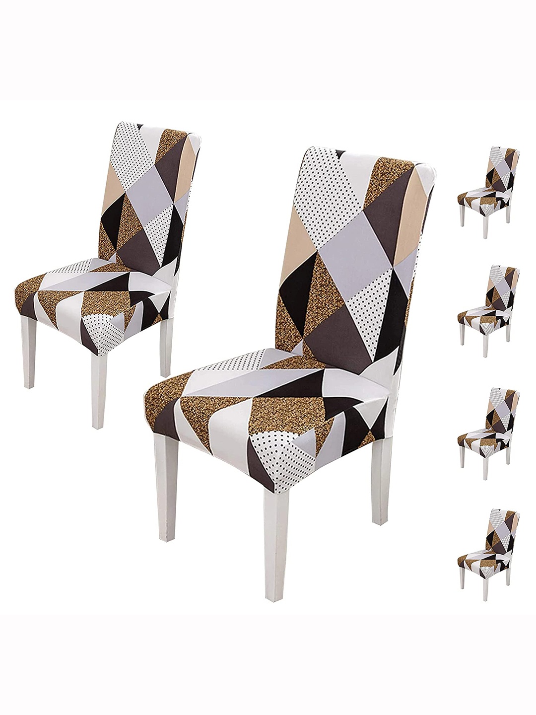 HOUSE OF QUIRK Beige & White 6 Pcs Geometric Printed Stretchable Removable Chair Cover
HOUSE OF QUIRK Beige & White 6 Pcs Geometric Printed Stretchable Removable Chair Cover