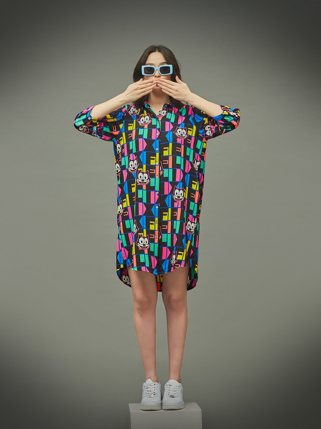 ONLY Conversational Printed Shirt Collar Puff Sleeves Shirt Dress, Black
ONLY Conversational Printed Shirt Collar Puff Sleeves Shirt Dress, Black