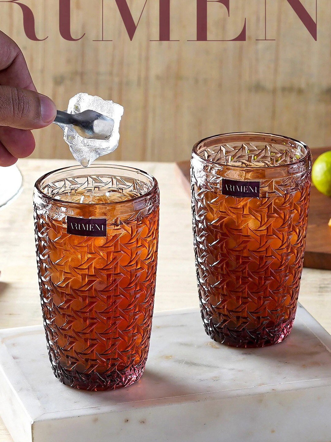 THE ARTMENT Criss-Cross Impressions Transparent 8 Pcs Textured Tumbler Glass 390 ml Each
THE ARTMENT Criss-Cross Impressions Transparent 8 Pcs Textured Tumbler Glass 390 ml Each