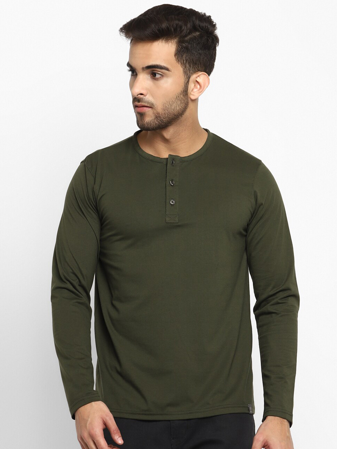 Red Chief Henley Neck Long Sleeves Cotton T-shirt, Olive
Red Chief Henley Neck Long Sleeves Cotton T-shirt, Olive