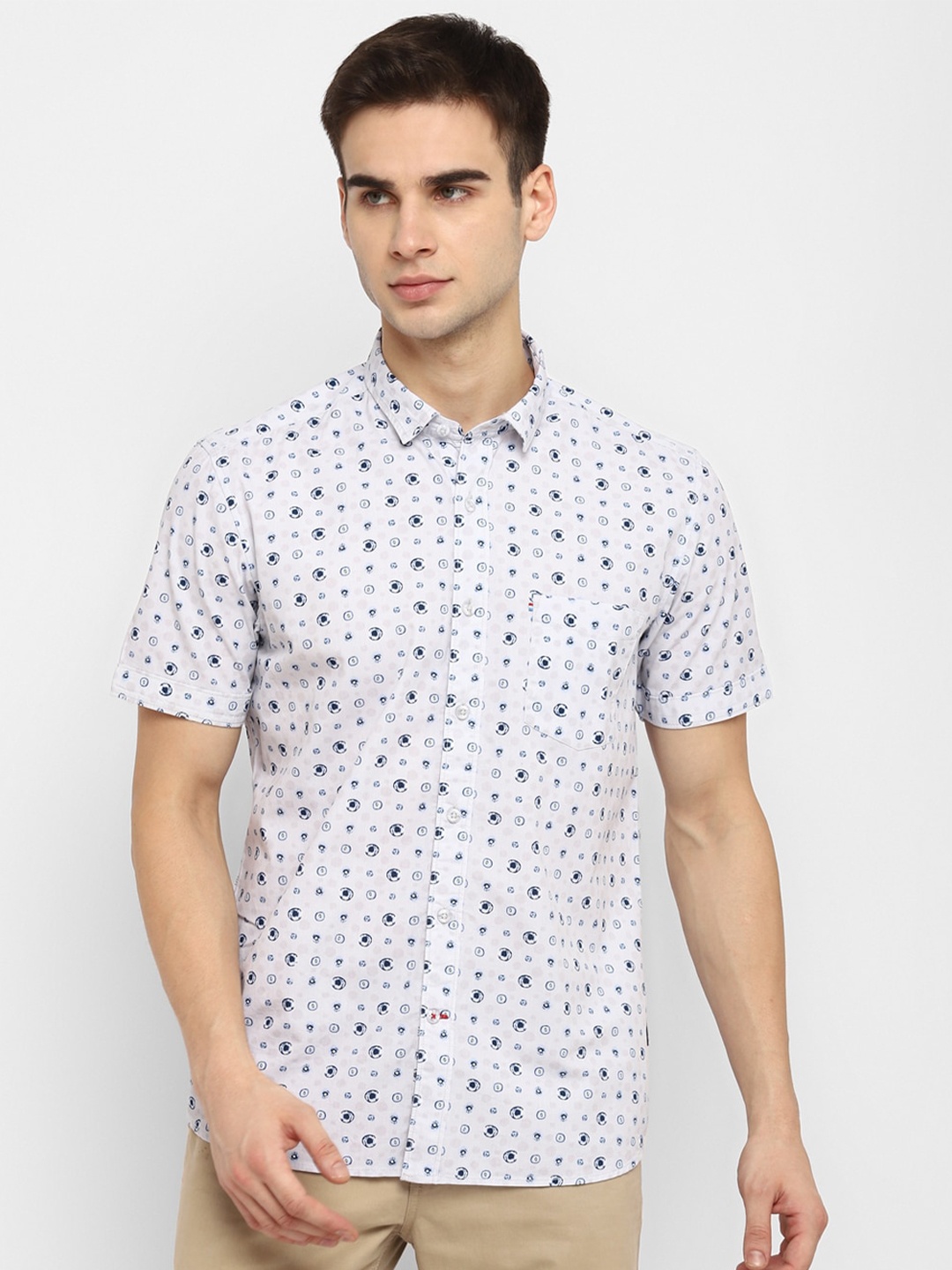 Red Chief Short Sleeve Patch Pocket Slim Fit Micro Printed Casual Cotton Shirt, Blue
Red Chief Short Sleeve Patch Pocket Slim Fit Micro Printed Casual Cotton Shirt, Blue