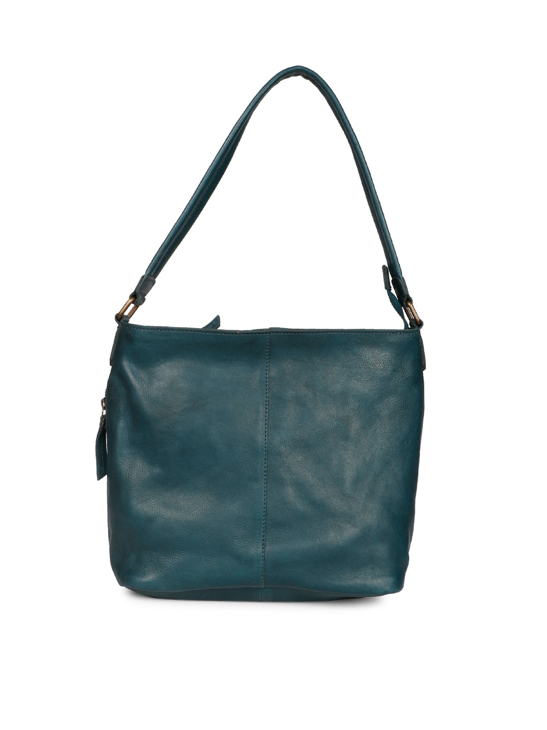 Saint G Textured Leather Structured Shoulder Bag, Teal
