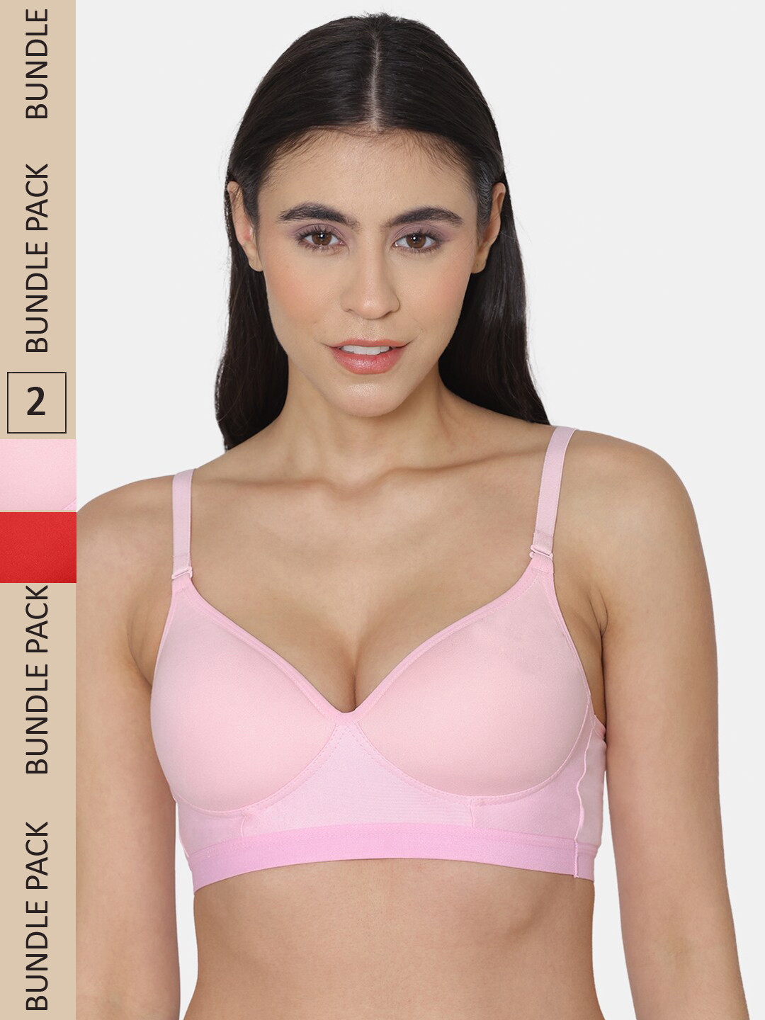 KOMLI Pack Of 2 Lightly Padded Non Wired All Day Comfort Super Support Sports Bra, Pink
KOMLI Pack Of 2 Lightly Padded Non Wired All Day Comfort Super Support Sports Bra, Pink