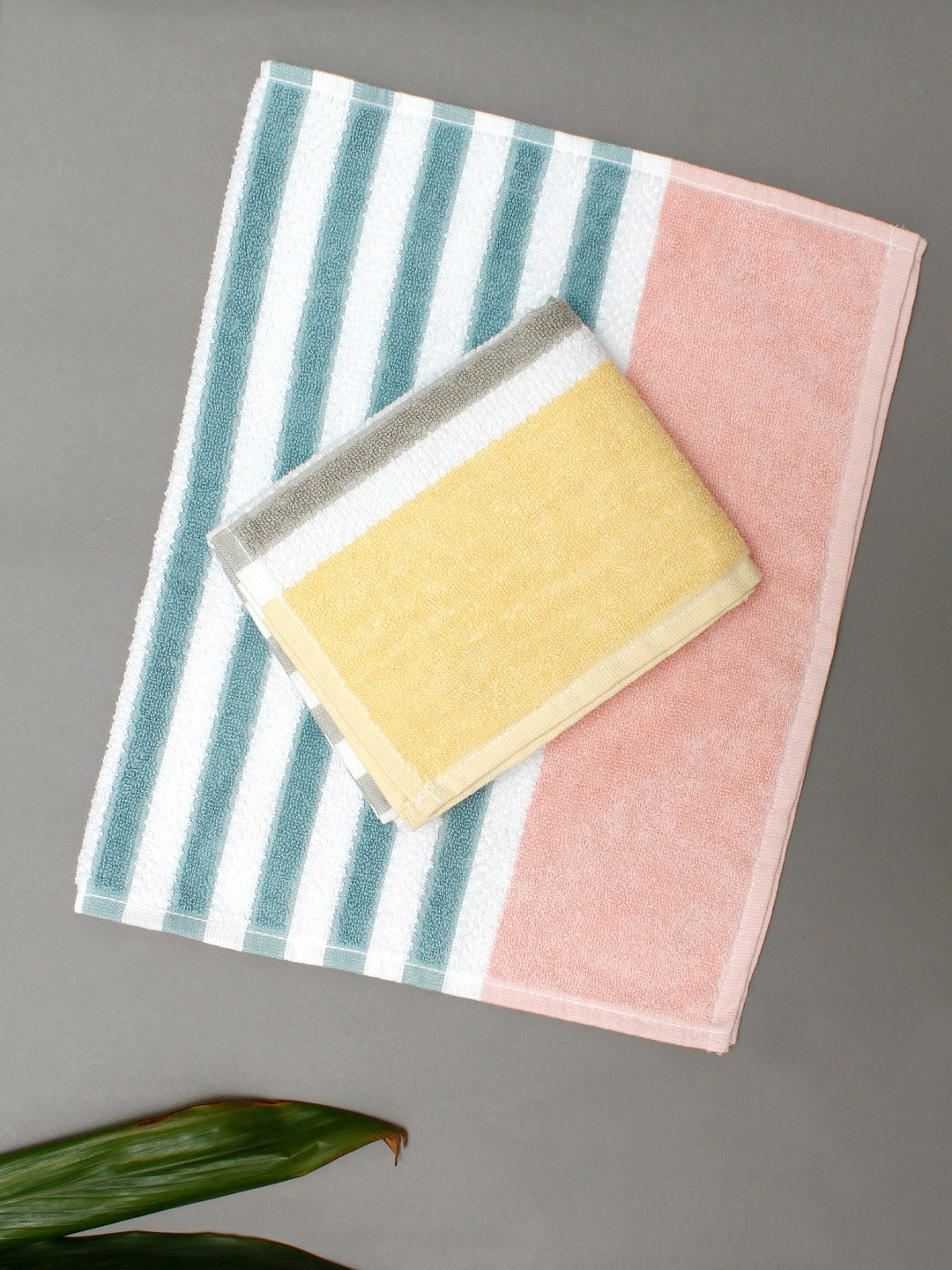 AVI Living Yellow & Pink 2 Pcs Striped 500 GSM Pure Cotton Highly Absorbent Hand Towels
AVI Living Yellow & Pink 2 Pcs Striped 500 GSM Pure Cotton Highly Absorbent Hand Towels