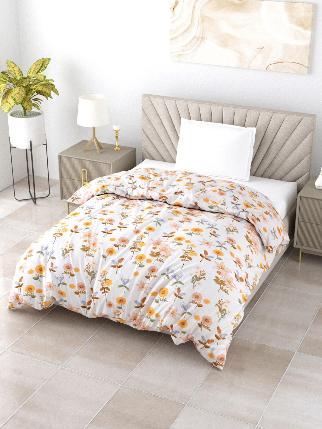Salona Bichona Impression White & Brown Floral Mild Winter 150 GSM Single Bed Comforter
Salona Bichona Impression White & Brown Floral Mild Winter 150 GSM Single Bed Comforter