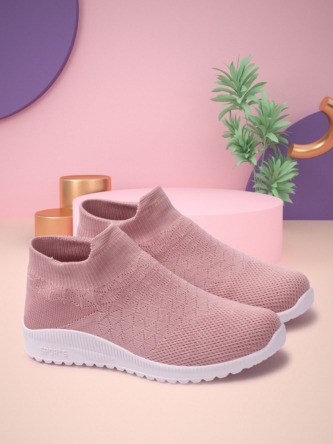 TWIN TOES Women Woven Design Lightweight Slip-On Sneakers, Peach
TWIN TOES Women Woven Design Lightweight Slip-On Sneakers, Peach