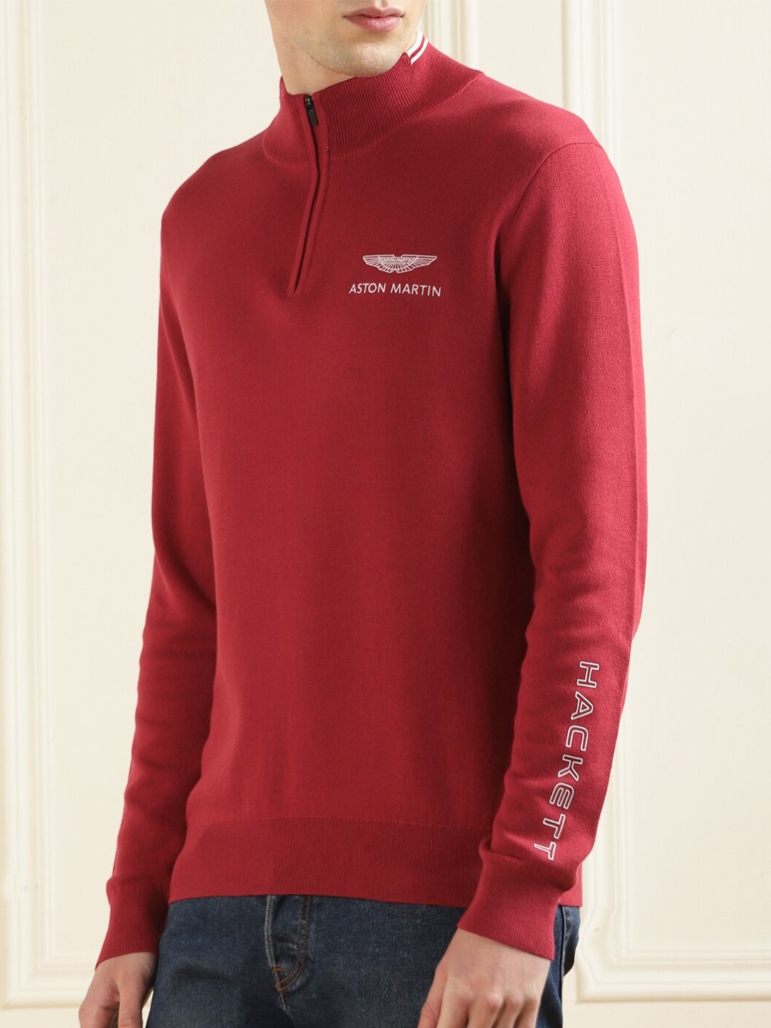 HACKETT LONDON Brand Logo Printed Mock Collar Long Sleeves Pure Cotton Pullover, Red
HACKETT LONDON Brand Logo Printed Mock Collar Long Sleeves Pure Cotton Pullover, Red