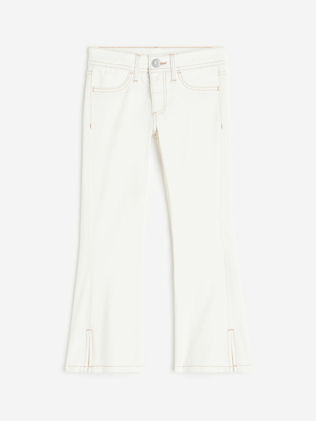 H&M Girls Flare Fit Jeans, White
