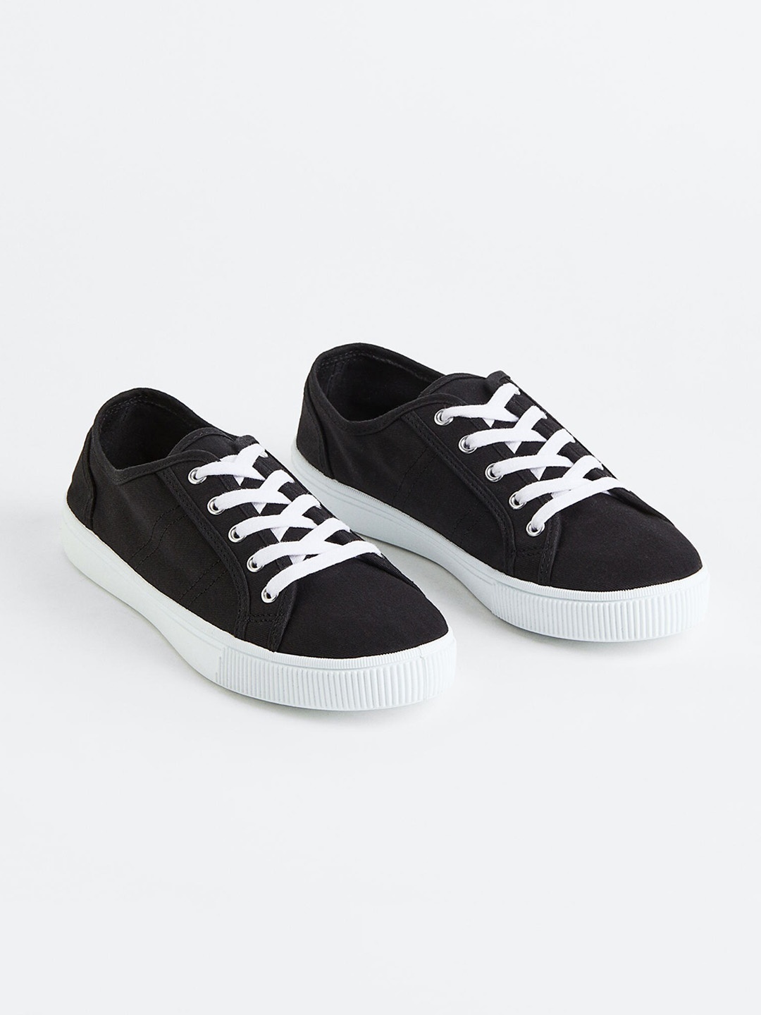 H&M Women Canvas Sneakers, Black