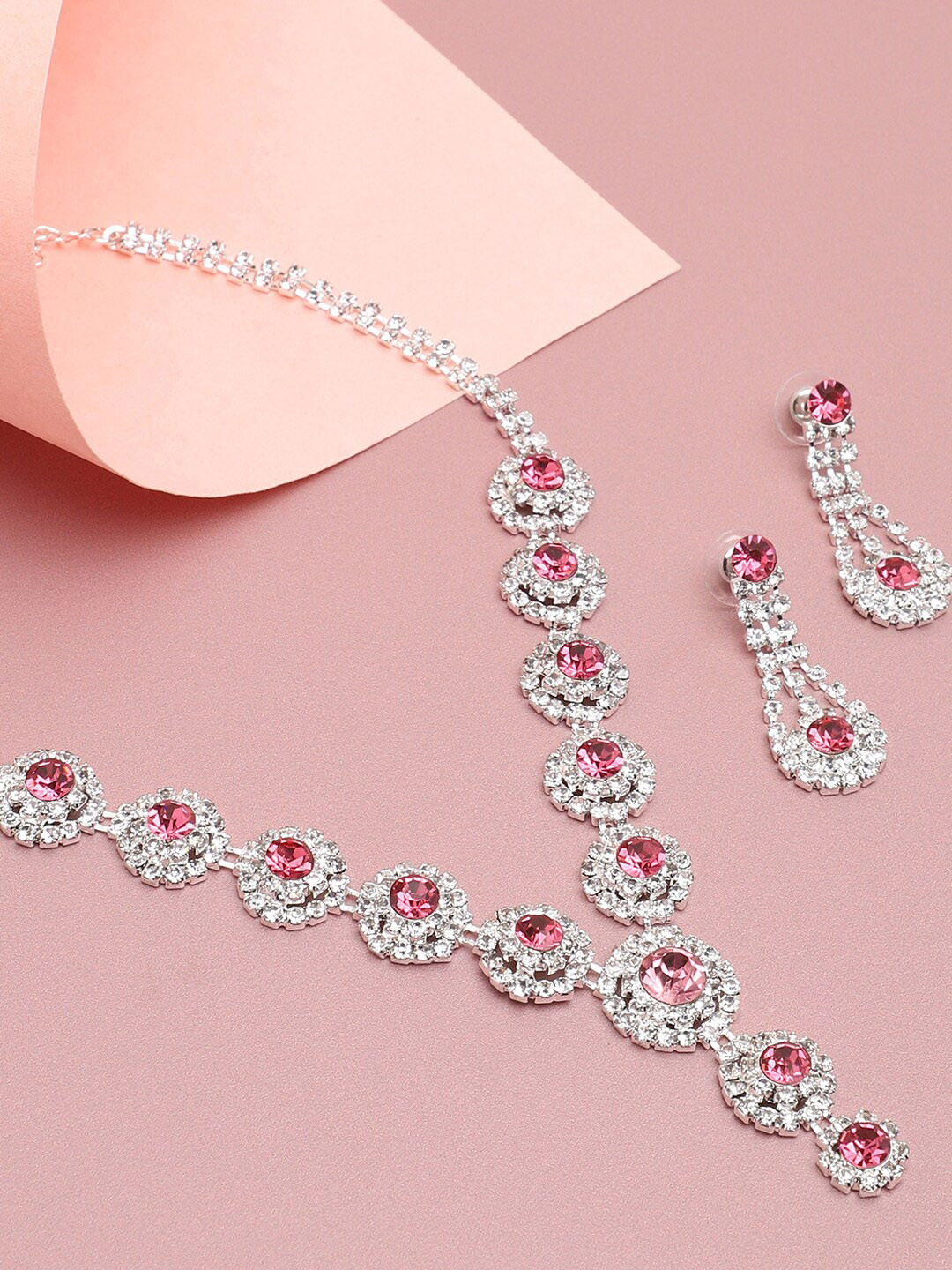 SOHI Women Gold-Plated Artificial Stones Jewellery Set, Pink
SOHI Women Gold-Plated Artificial Stones Jewellery Set, Pink