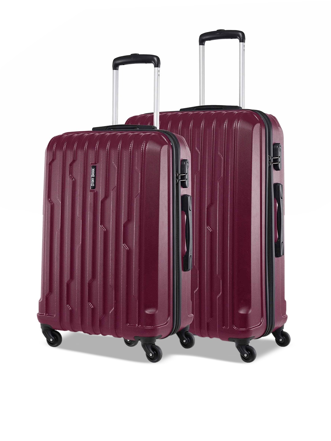 Stony Brook by Nasher Miles Set of 2 Textured Hard-Sided Polycarbonate Trolley Suitcase, Maroon
Stony Brook by Nasher Miles Set of 2 Textured Hard-Sided Polycarbonate Trolley Suitcase, Maroon