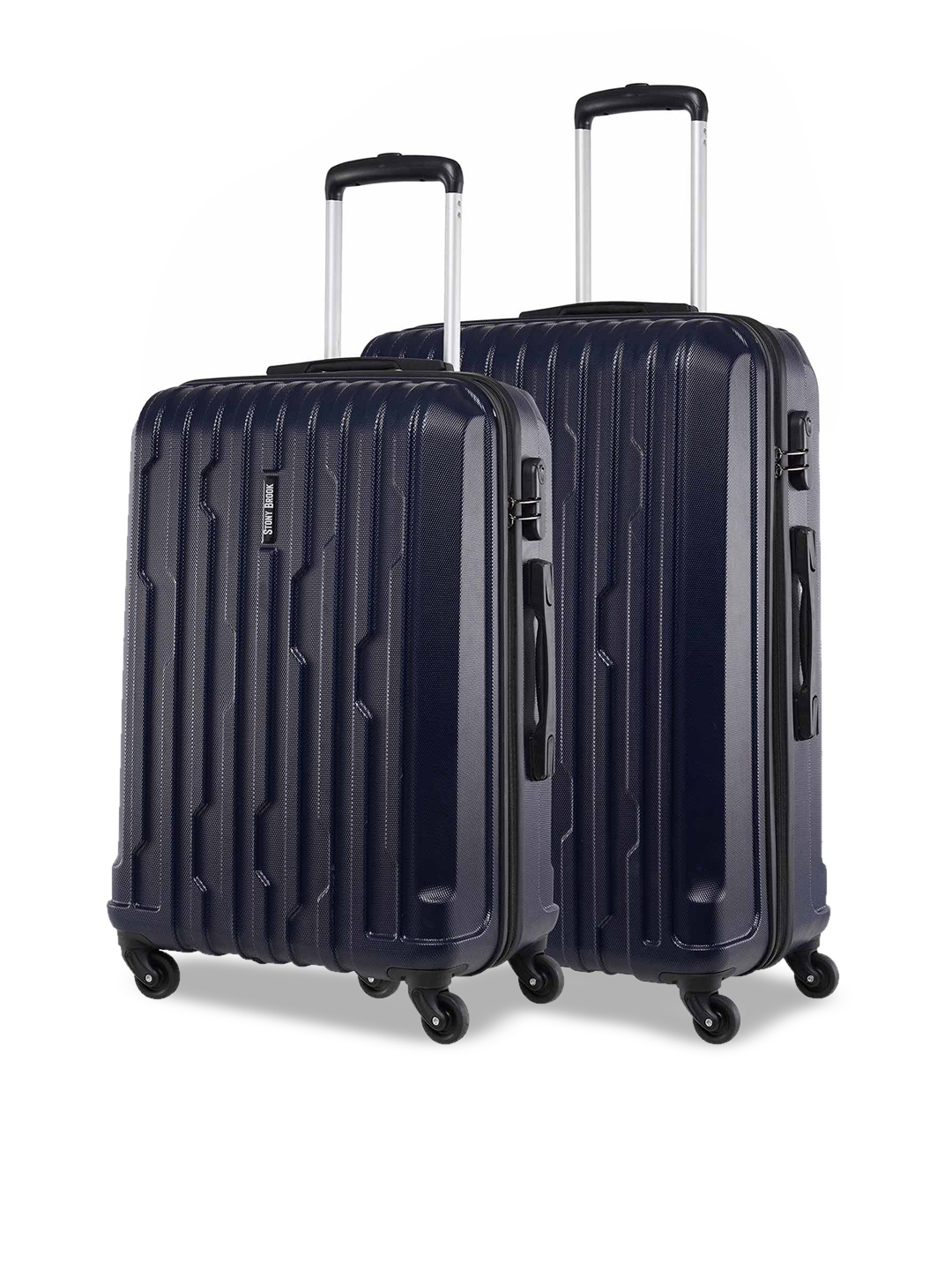 Stony Brook by Nasher Miles Strom Set Of 2 Textured Hard-Sided Trolley Suitcases, Navy blue
Stony Brook by Nasher Miles Strom Set Of 2 Textured Hard-Sided Trolley Suitcases, Navy blue