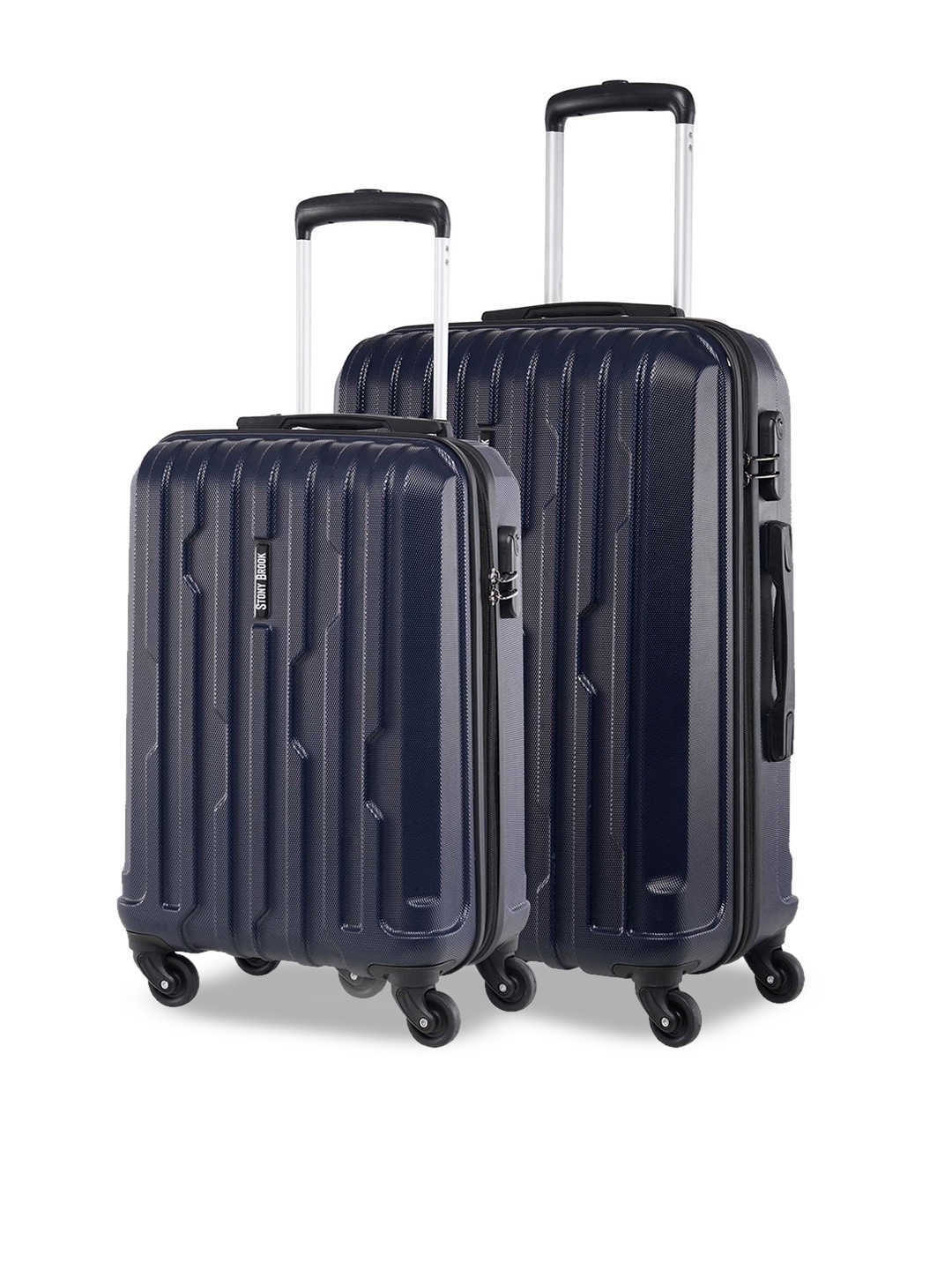 Stony Brook by Nasher Miles Set Of 2 Textured Hard-Sided Trolley Suitcases, Navy blue
Stony Brook by Nasher Miles Set Of 2 Textured Hard-Sided Trolley Suitcases, Navy blue
