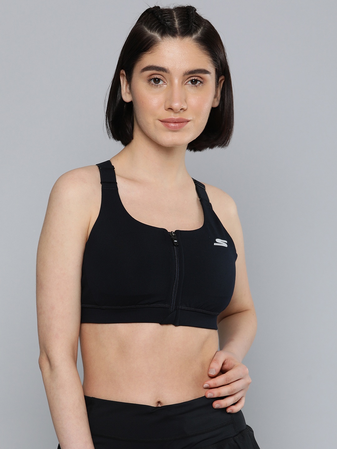 Skechers Printed Full Coverage UPF 40+ Moisture Wicking Workout Bra WBR143-BLK-BLACK
Skechers Printed Full Coverage UPF 40+ Moisture Wicking Workout Bra WBR143-BLK-BLACK