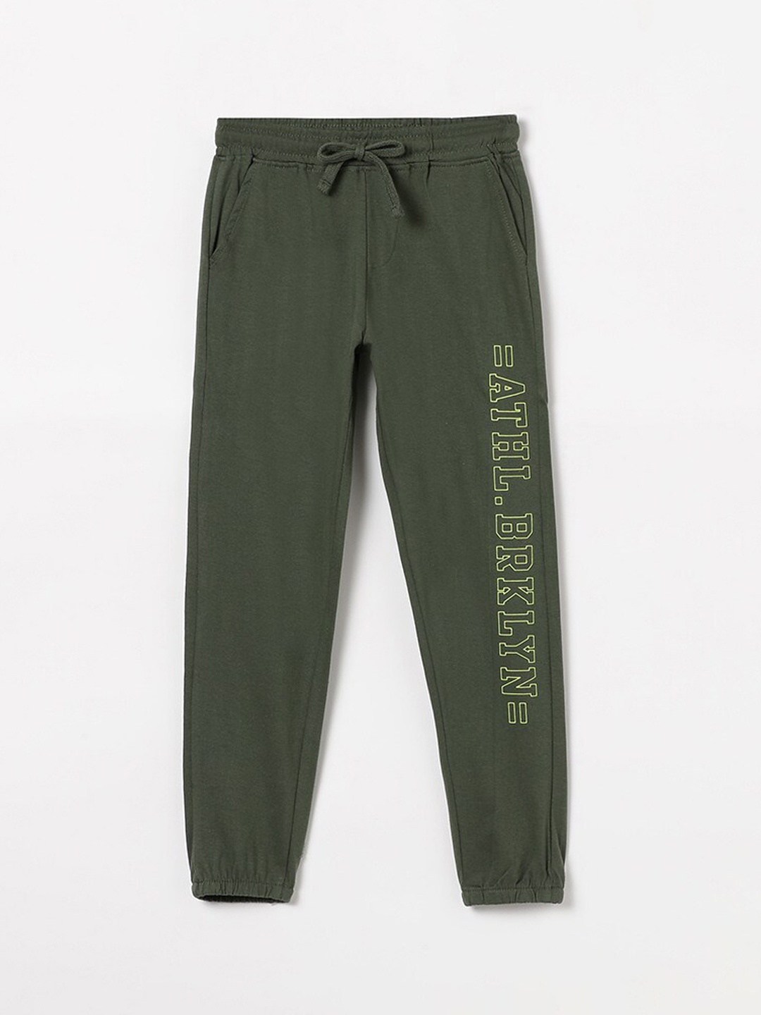 Fame Forever by Lifestyle Boys Typography Printed Pure Cotton Mid-Rise Joggers, Olive
Fame Forever by Lifestyle Boys Typography Printed Pure Cotton Mid-Rise Joggers, Olive