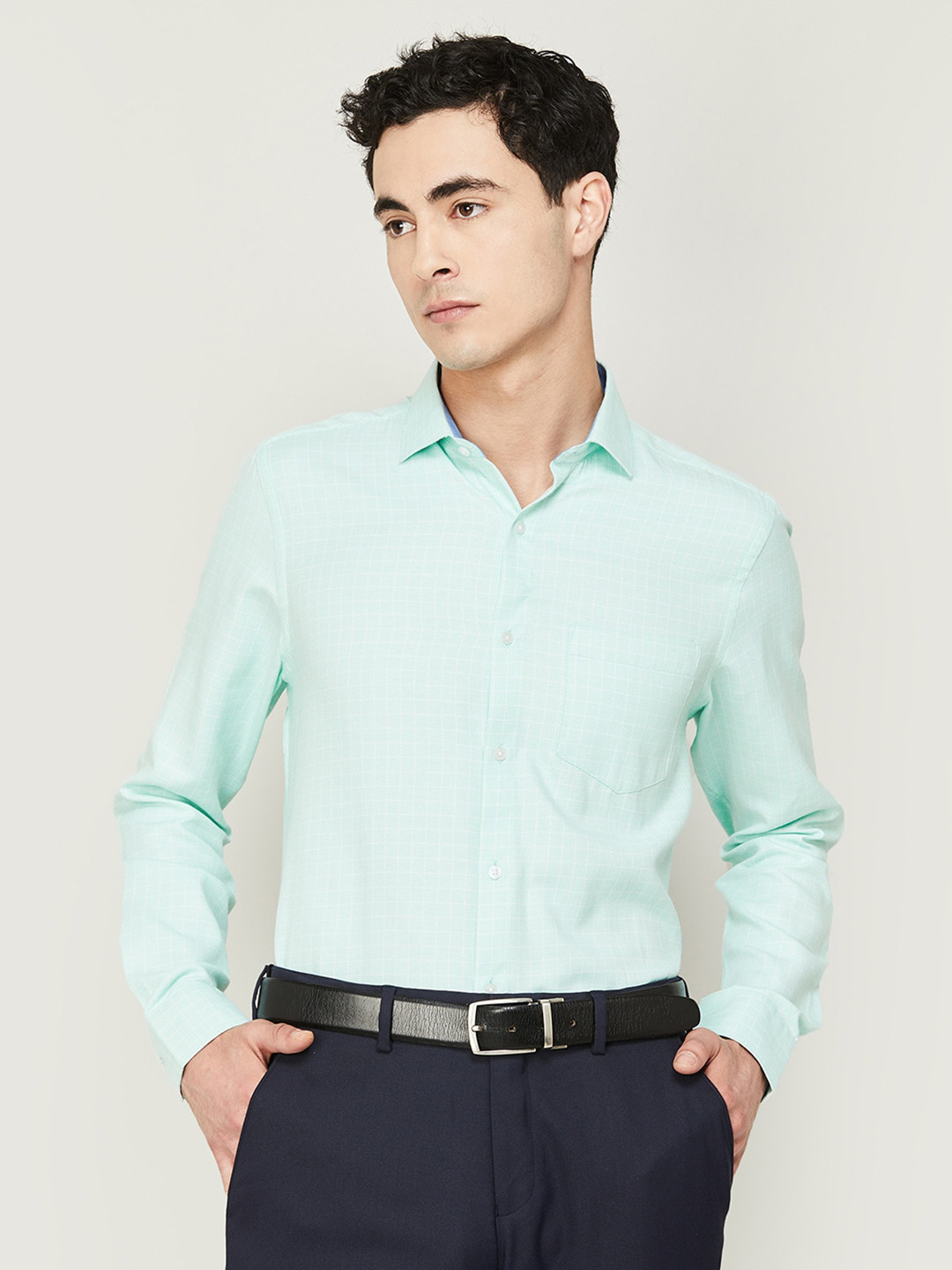 CODE by Lifestyle Men Blue Slim Fit Grid Tattersall Checks Checked Formal Shirt
CODE by Lifestyle Men Blue Slim Fit Grid Tattersall Checks Checked Formal Shirt