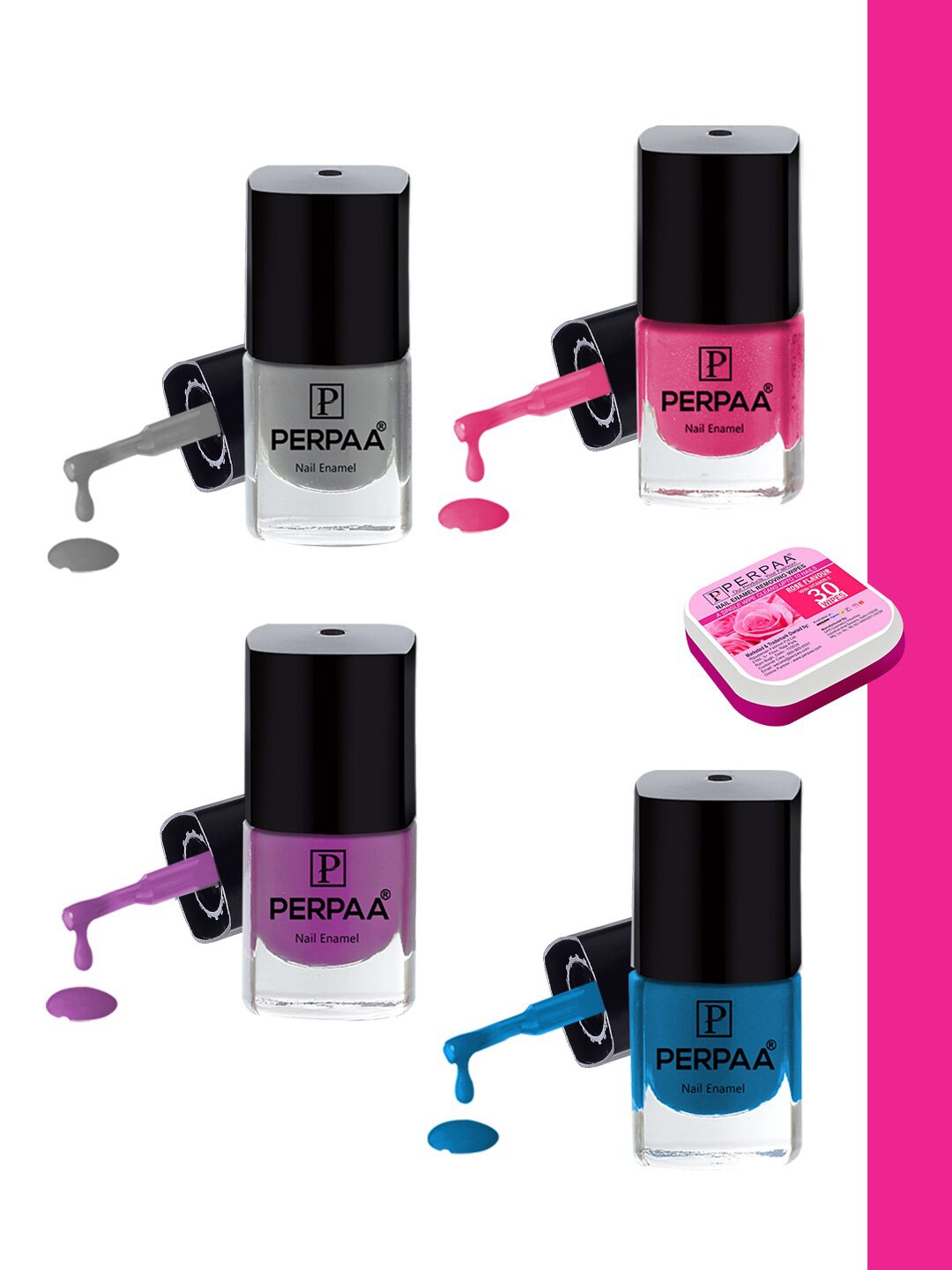 PERPAA Set Of 4 Trendy High-Shine Long-Lasting Non-Toxic Nail Polishes - 5ml Each, Purple
PERPAA Set Of 4 Trendy High-Shine Long-Lasting Non-Toxic Nail Polishes - 5ml Each, Purple