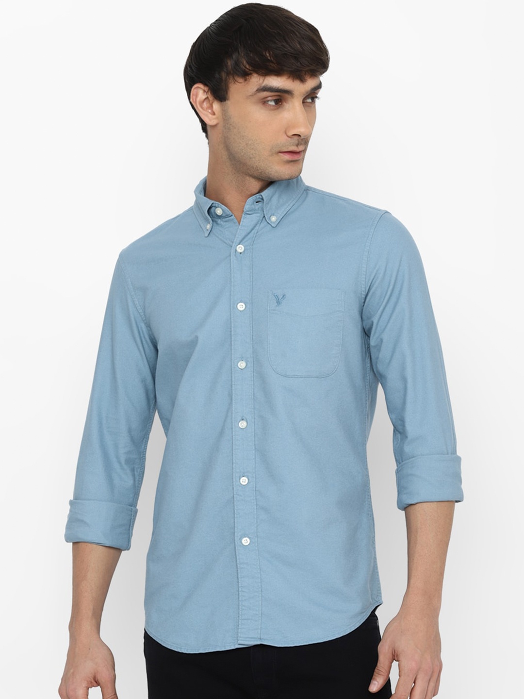 AMERICAN EAGLE OUTFITTERS Button-Down Collar Slim Fit Pure Cotton Casual Shirt, Blue
AMERICAN EAGLE OUTFITTERS Button-Down Collar Slim Fit Pure Cotton Casual Shirt, Blue