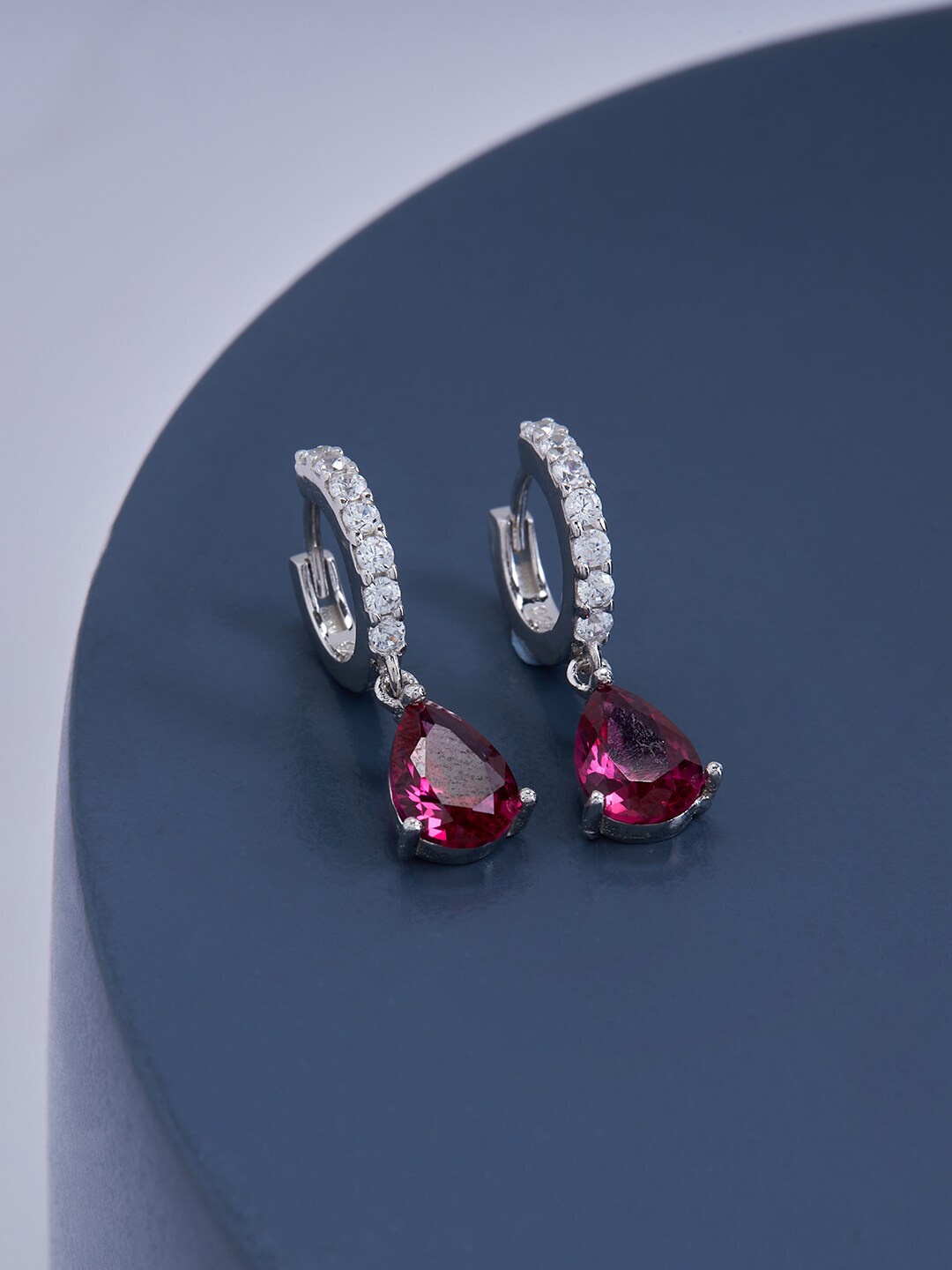 Kushal's Fashion Jewellery Rhodium Plated Ruby 92.5 Pure Silver Teardrop Hoop Earrings, Pink
Kushal's Fashion Jewellery Rhodium Plated Ruby 92.5 Pure Silver Teardrop Hoop Earrings, Pink
