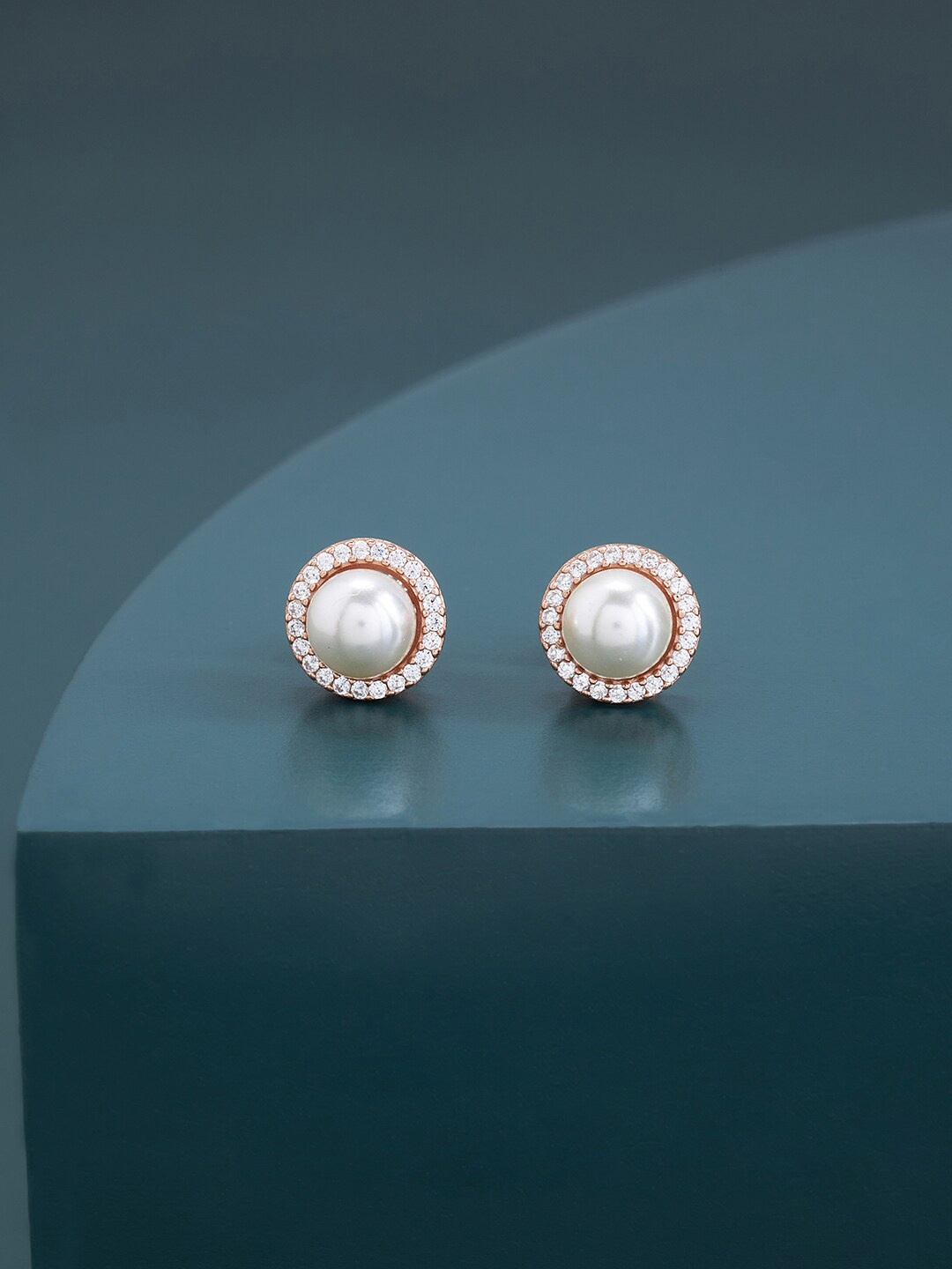 Kushal's Fashion Jewellery 92.5 Pure Silver Rose-Gold Plated Circular Studs Earrings, White
Kushal's Fashion Jewellery 92.5 Pure Silver Rose-Gold Plated Circular Studs Earrings, White