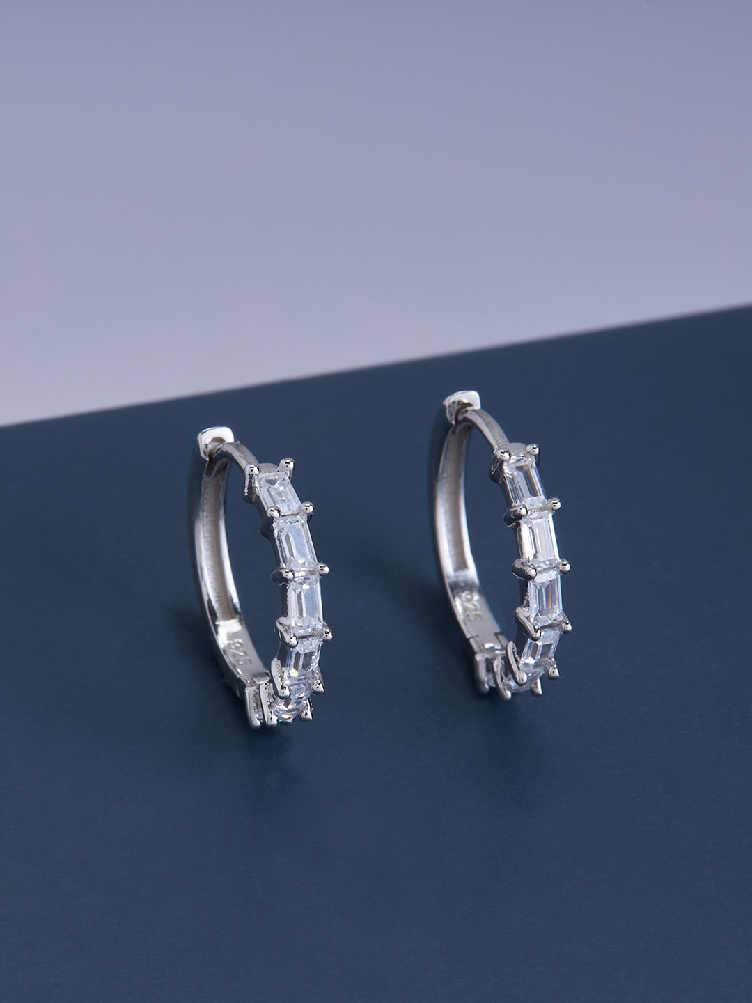 Kushal's Fashion Jewellery Rhodium-Plated Cubic Zirconia Studded Hoop Earrings, White
Kushal's Fashion Jewellery Rhodium-Plated Cubic Zirconia Studded Hoop Earrings, White
