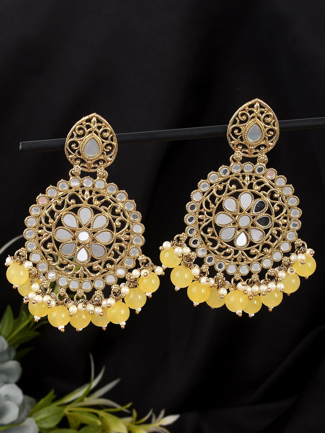 AQUASTREET JEWELS Gold Plated Mirror & Artificial Stones Geometric Drop Earrings, Yellow
AQUASTREET JEWELS Gold Plated Mirror & Artificial Stones Geometric Drop Earrings, Yellow