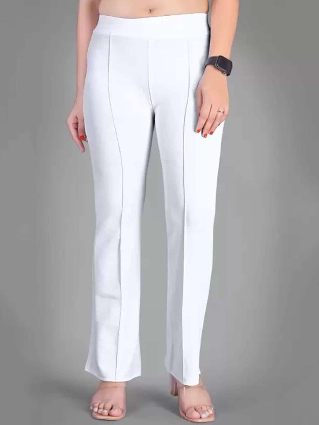 Jinax Women Relaxed Straight Leg Straight Fit High-Rise Easy Wash Parallel Trousers, White
Jinax Women Relaxed Straight Leg Straight Fit High-Rise Easy Wash Parallel Trousers, White