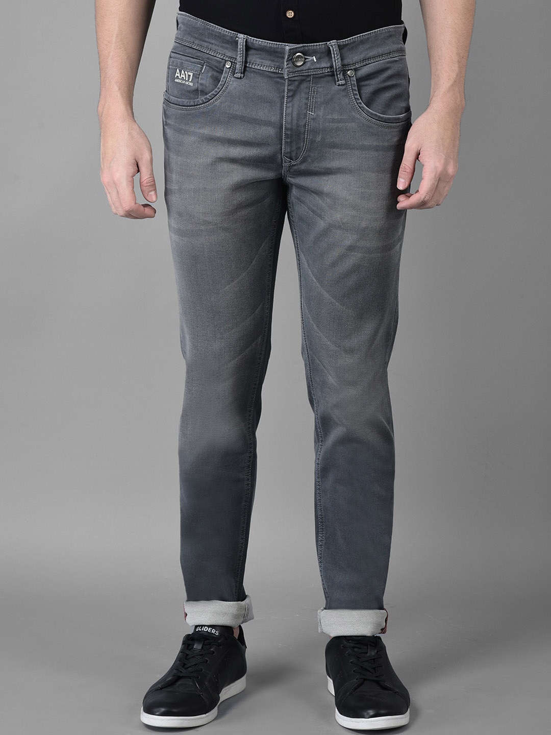 American Archer Men Smart Skinny Fit Low-Rise Heavy Fade Embroidered Stretchable Jeans, Grey
American Archer Men Smart Skinny Fit Low-Rise Heavy Fade Embroidered Stretchable Jeans, Grey