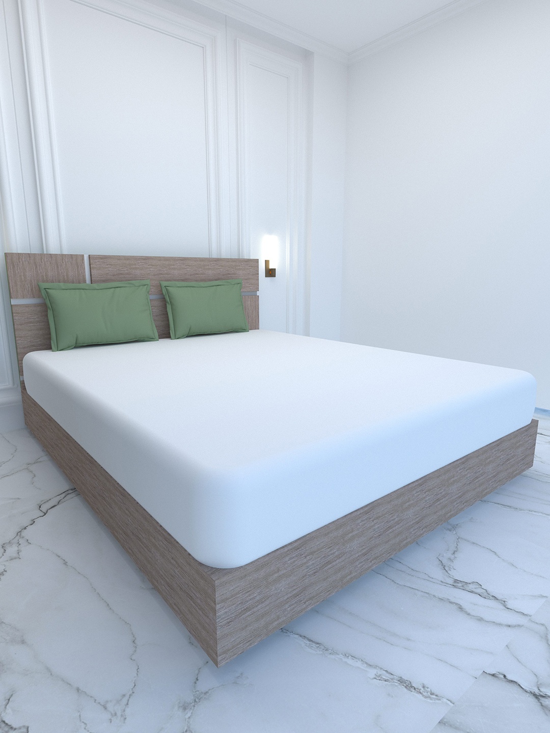 Pure Decor Luxury White & Green 400 TC Pure Cotton Super King Bedsheet & 2 Pillow Covers
Pure Decor Luxury White & Green 400 TC Pure Cotton Super King Bedsheet & 2 Pillow Covers
