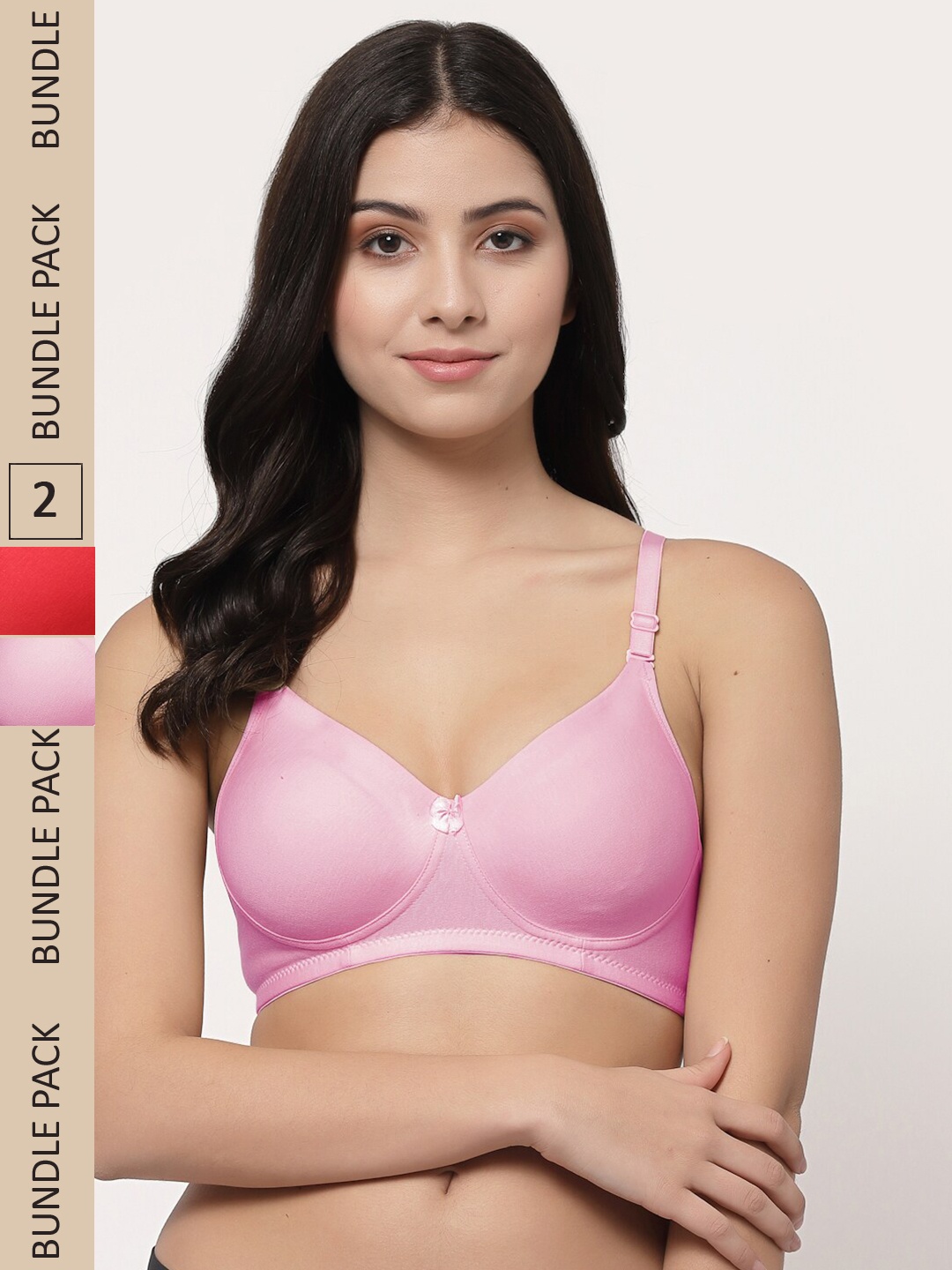 College Girl Pack Of 2 Lightly Padded Non-Wired Seamless Super Support Cotton T Shirt Bra, Red
College Girl Pack Of 2 Lightly Padded Non-Wired Seamless Super Support Cotton T Shirt Bra, Red