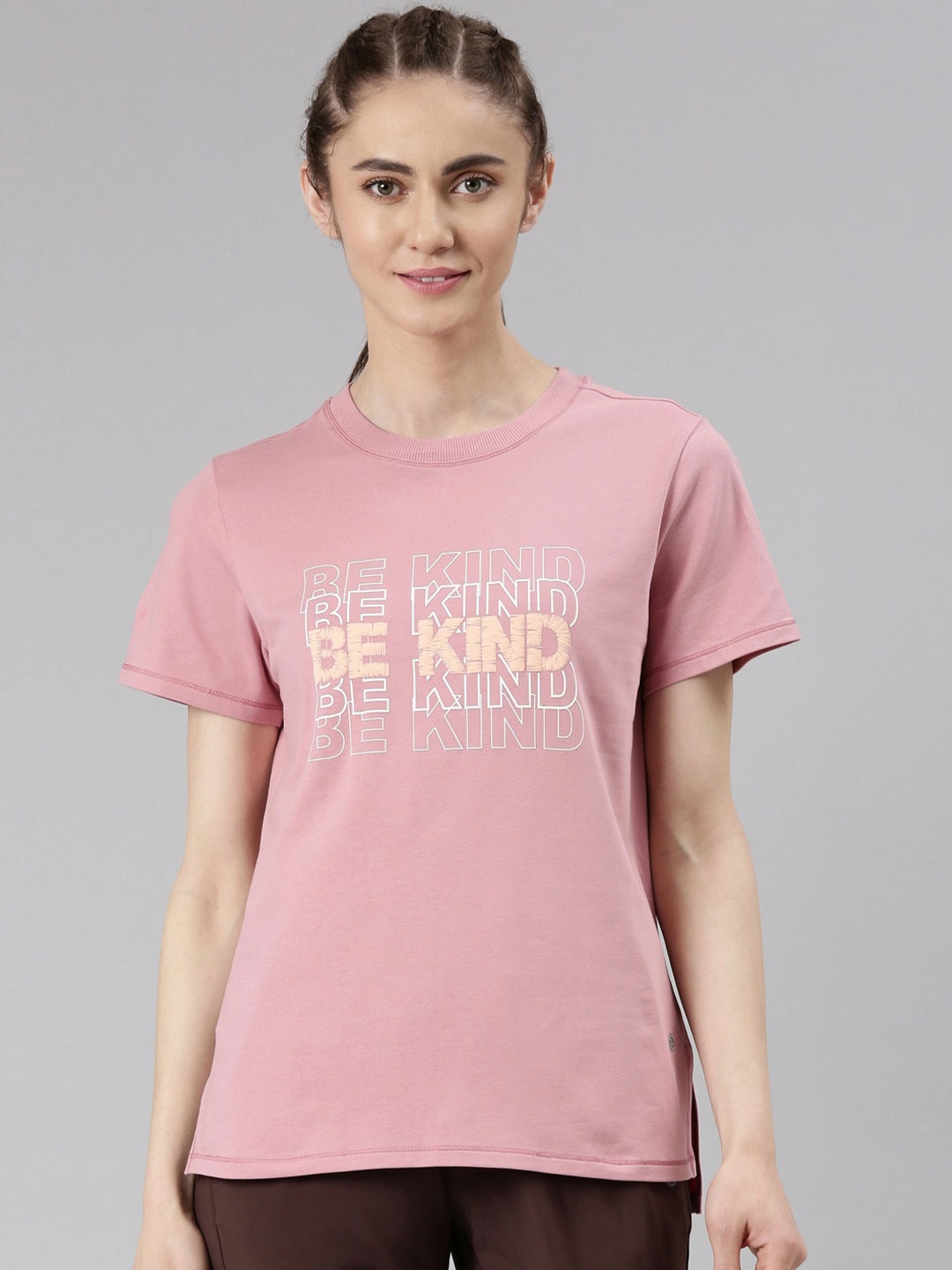 Enamor Typography Printed Sweat Wicking Antimicrobial Active Relaxed Fit T-shirt, Pink
Enamor Typography Printed Sweat Wicking Antimicrobial Active Relaxed Fit T-shirt, Pink