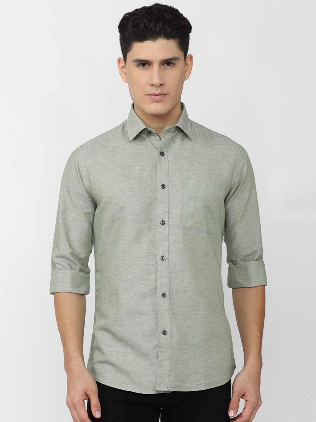 Van Heusen Sport Long Sleeves Patch Pocket Slim Fit Casual Cotton Linen Shirt, Green
Van Heusen Sport Long Sleeves Patch Pocket Slim Fit Casual Cotton Linen Shirt, Green
