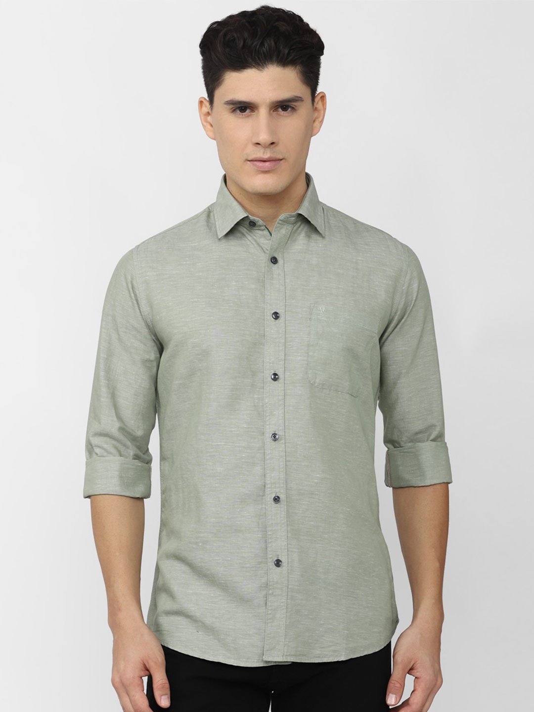 Van Heusen Sport Long Sleeves Patch Pocket Slim Fit Casual Cotton Linen Shirt, Green
Van Heusen Sport Long Sleeves Patch Pocket Slim Fit Casual Cotton Linen Shirt, Green