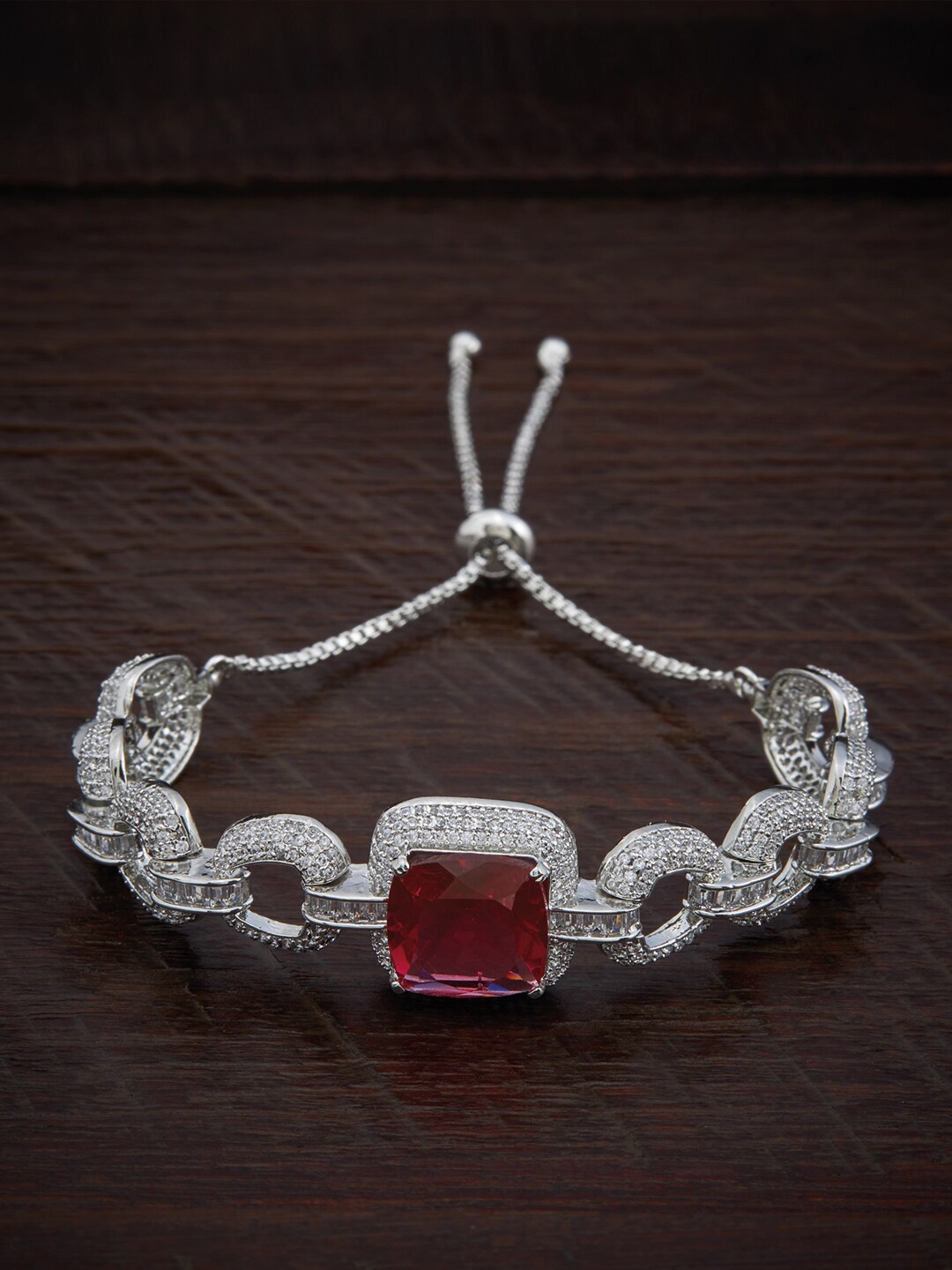 Kushal's Fashion Jewellery Women Cubic Zirconia Rhodium-Plated Wraparound Bracelet, Red
Kushal's Fashion Jewellery Women Cubic Zirconia Rhodium-Plated Wraparound Bracelet, Red
