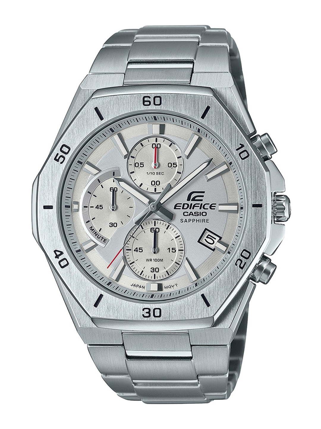CASIO Men EDifice EFB-680D-7AVUDF White Analog Dial Silver Stainless Steel Band EX552, Grey
CASIO Men EDifice EFB-680D-7AVUDF White Analog Dial Silver Stainless Steel Band EX552, Grey