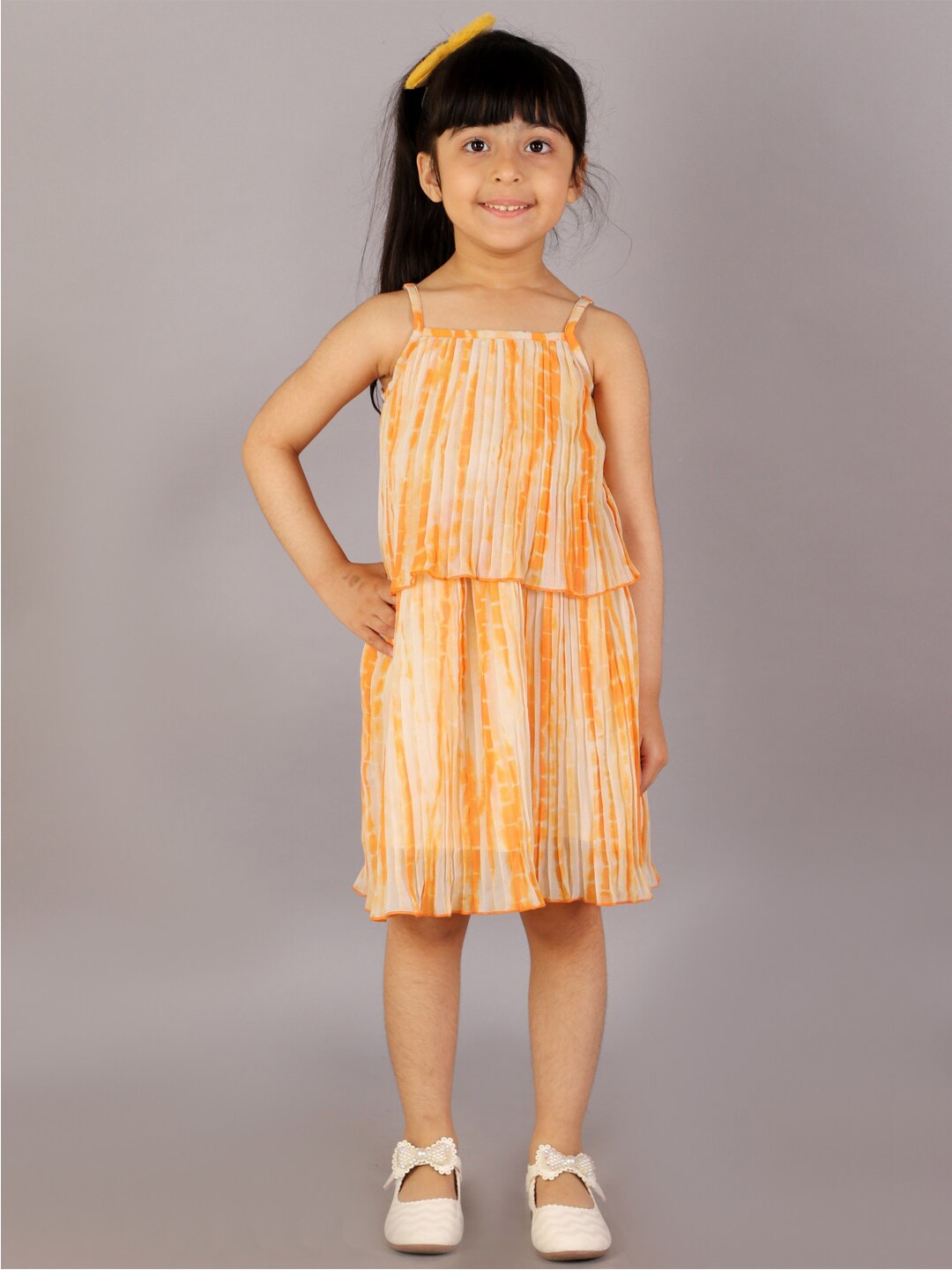 LIL DRAMA Girls Dyed Pleated Or Gathered Shoulder Strap A-Line Dress, Orange
LIL DRAMA Girls Dyed Pleated Or Gathered Shoulder Strap A-Line Dress, Orange