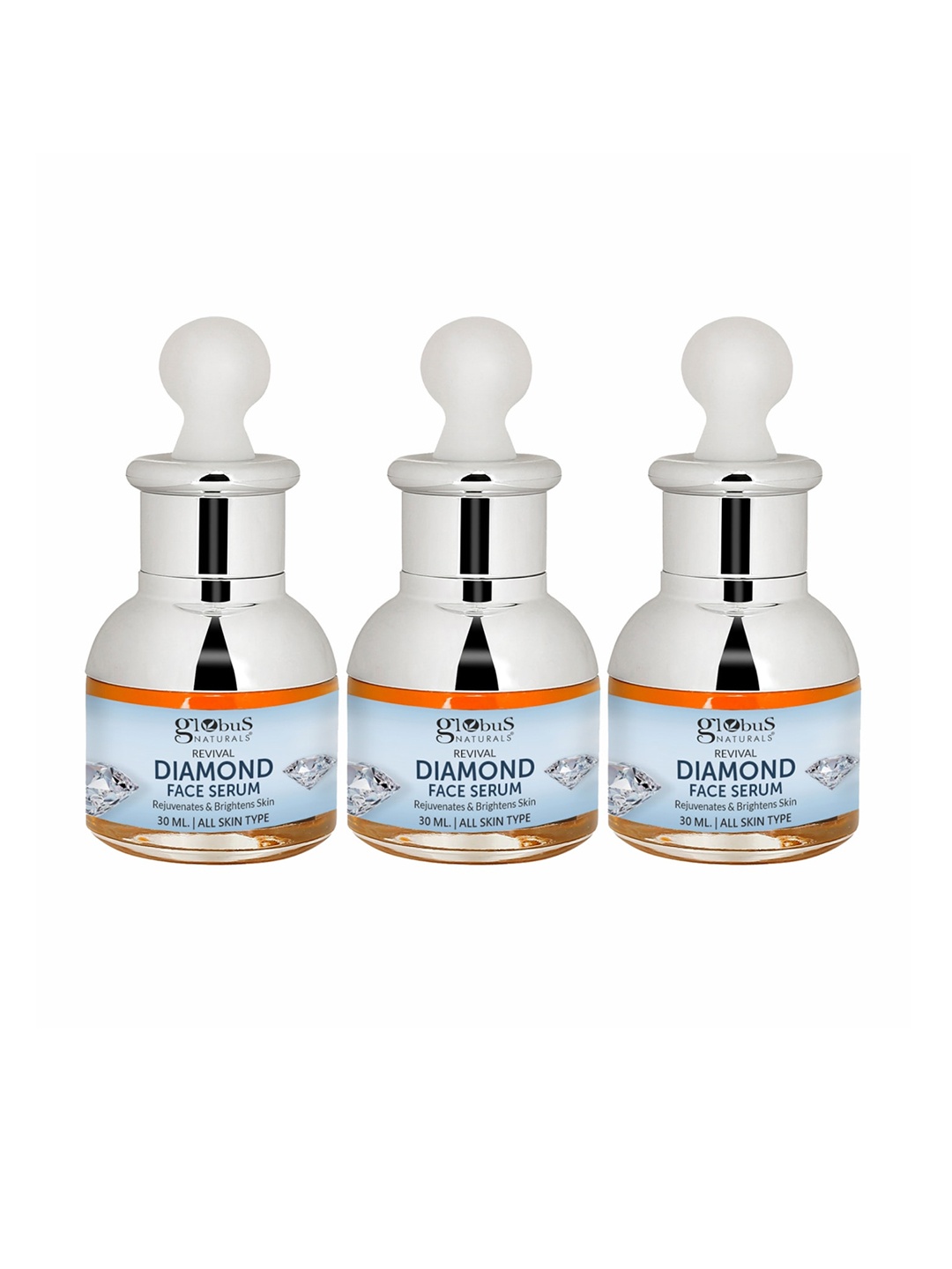 Globus naturals Revival Set Of 3 Diamond Shine Boosting & Anti Ageing Face Serum - 30ml Each, Blue
Globus naturals Revival Set Of 3 Diamond Shine Boosting & Anti Ageing Face Serum - 30ml Each, Blue