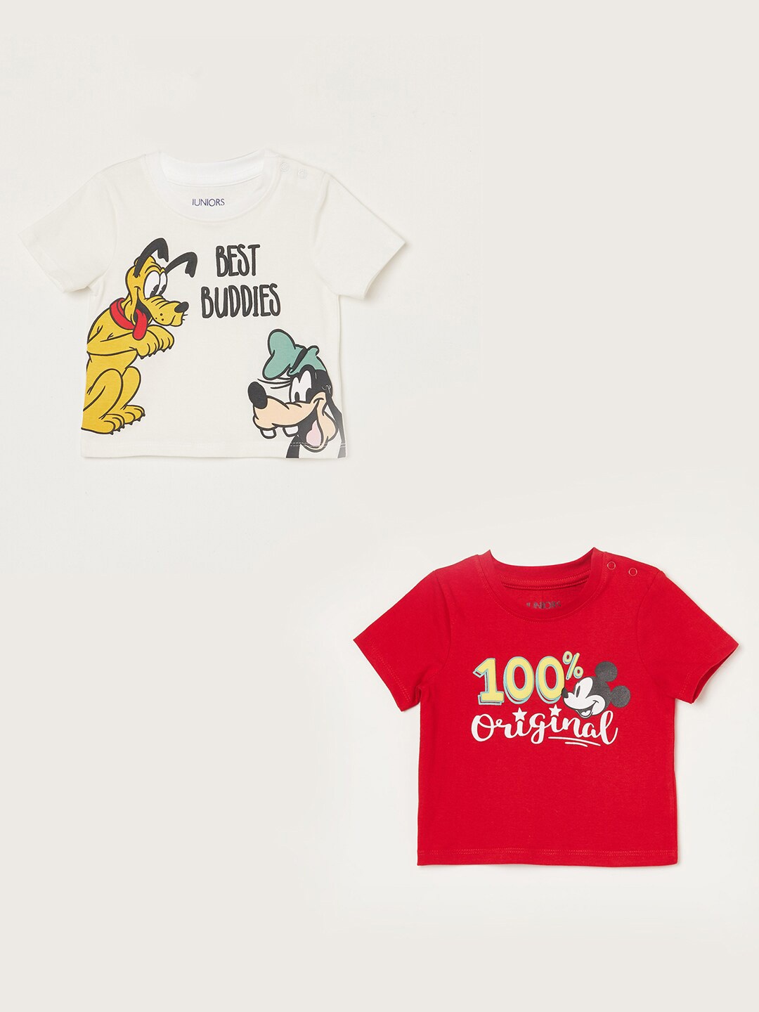Juniors by Lifestyle Boys Multicoloured DISNEY - MICKEY & FRIENDS Printed T-shirt, Cream
Juniors by Lifestyle Boys Multicoloured DISNEY - MICKEY & FRIENDS Printed T-shirt, Cream