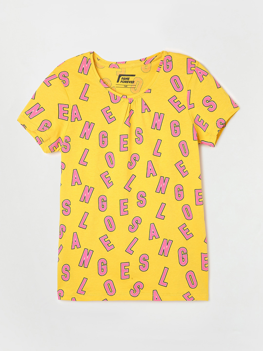 Fame Forever by Lifestyle Girls Yellow Printed Applique T-shirt
Fame Forever by Lifestyle Girls Yellow Printed Applique T-shirt