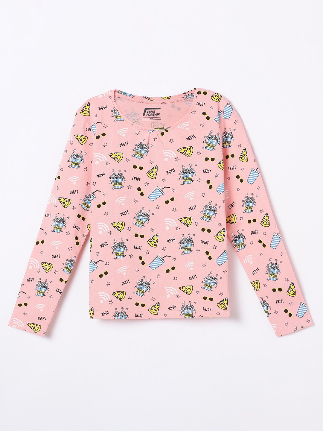 Fame Forever by Lifestyle Girls Peach-Coloured Floral Printed V-Neck Applique T-shirt
Fame Forever by Lifestyle Girls Peach-Coloured Floral Printed V-Neck Applique T-shirt