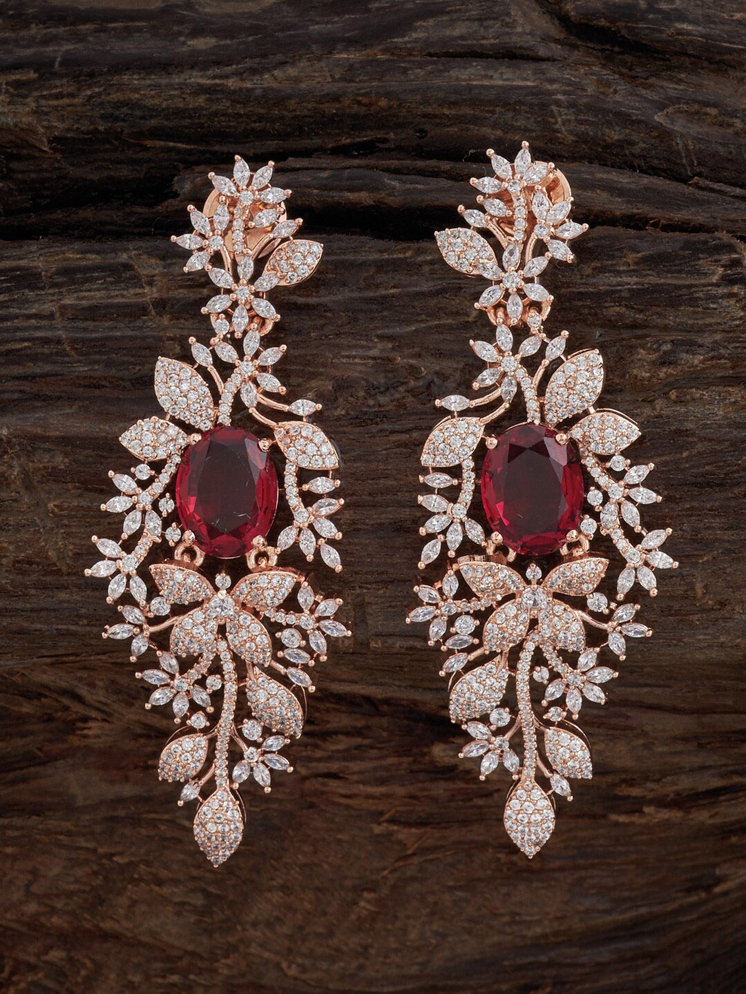 Kushal's Fashion Jewellery Rose Gold-Plated Zircon Contemporary Drop Earrings, Maroon
Kushal's Fashion Jewellery Rose Gold-Plated Zircon Contemporary Drop Earrings, Maroon